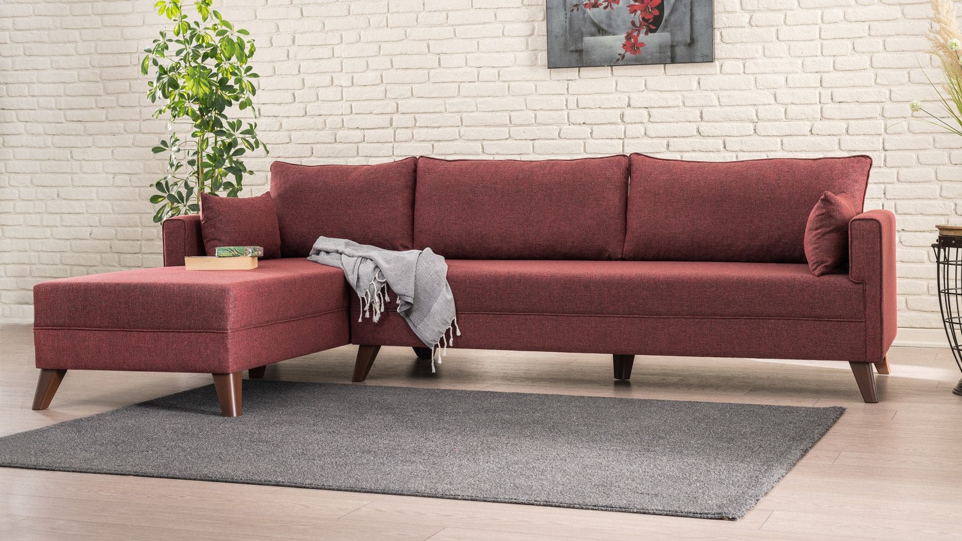 Ecksofa Bella - mit losen Rückenkissen Ecksofa Bella - mit losen Rückenkissen