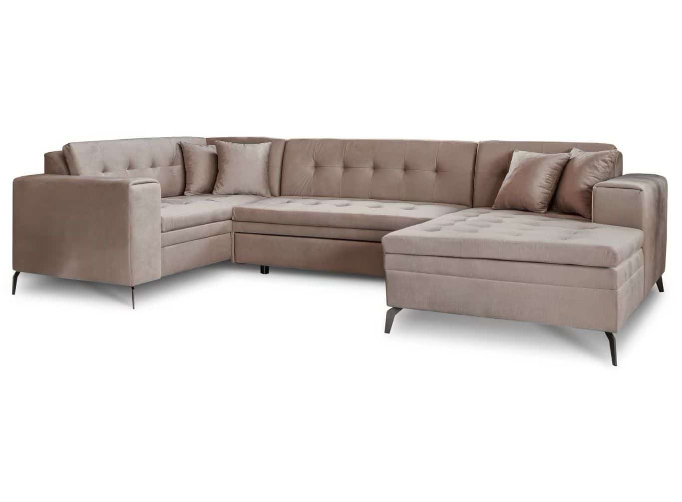 Montez Wohnlandschaft mit Schlaffunktion - Nube-Stoff Montez Wohnlandschaft mit Schlaffunktion - Nube-Stoff