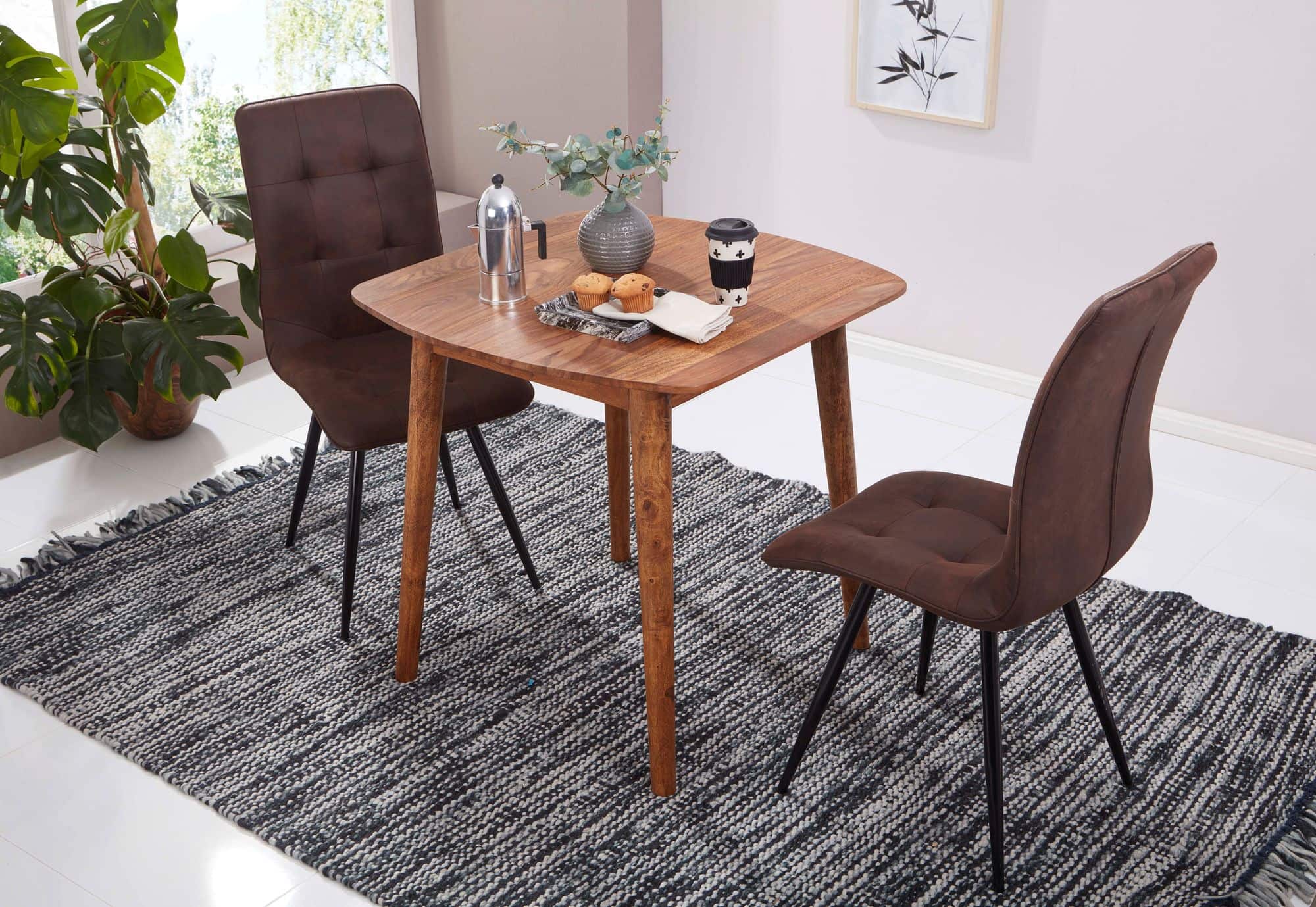 Esszimmertisch WL5.571 Sheesham 80x78x80 cm Massivholz Tisch Esszimmertisch WL5.571 Sheesham 80x78x80 cm Massivholz Tisch