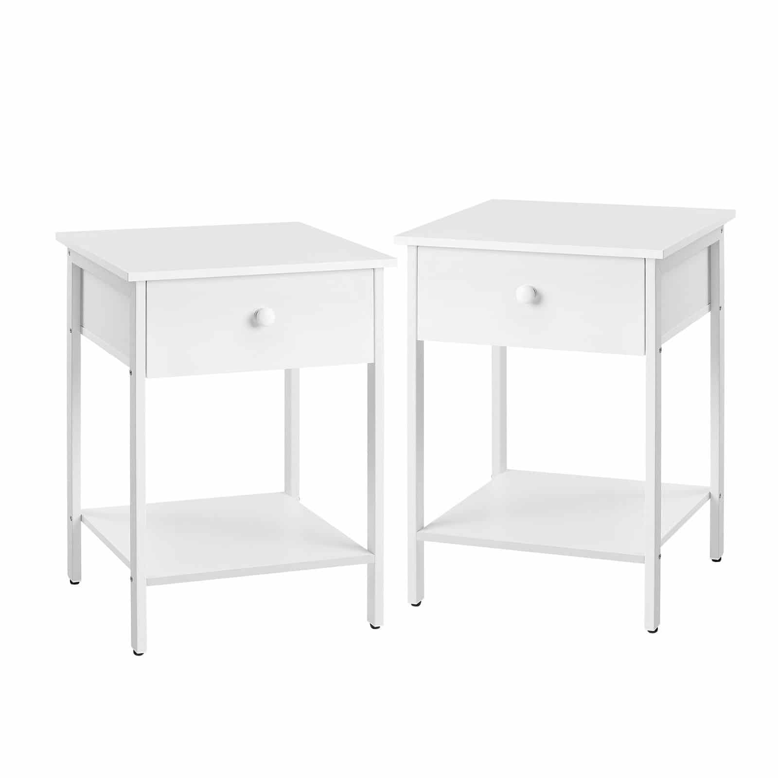 2 Nachtkommoden, mit Schublade, Beistelltisch für Schlafzimmer