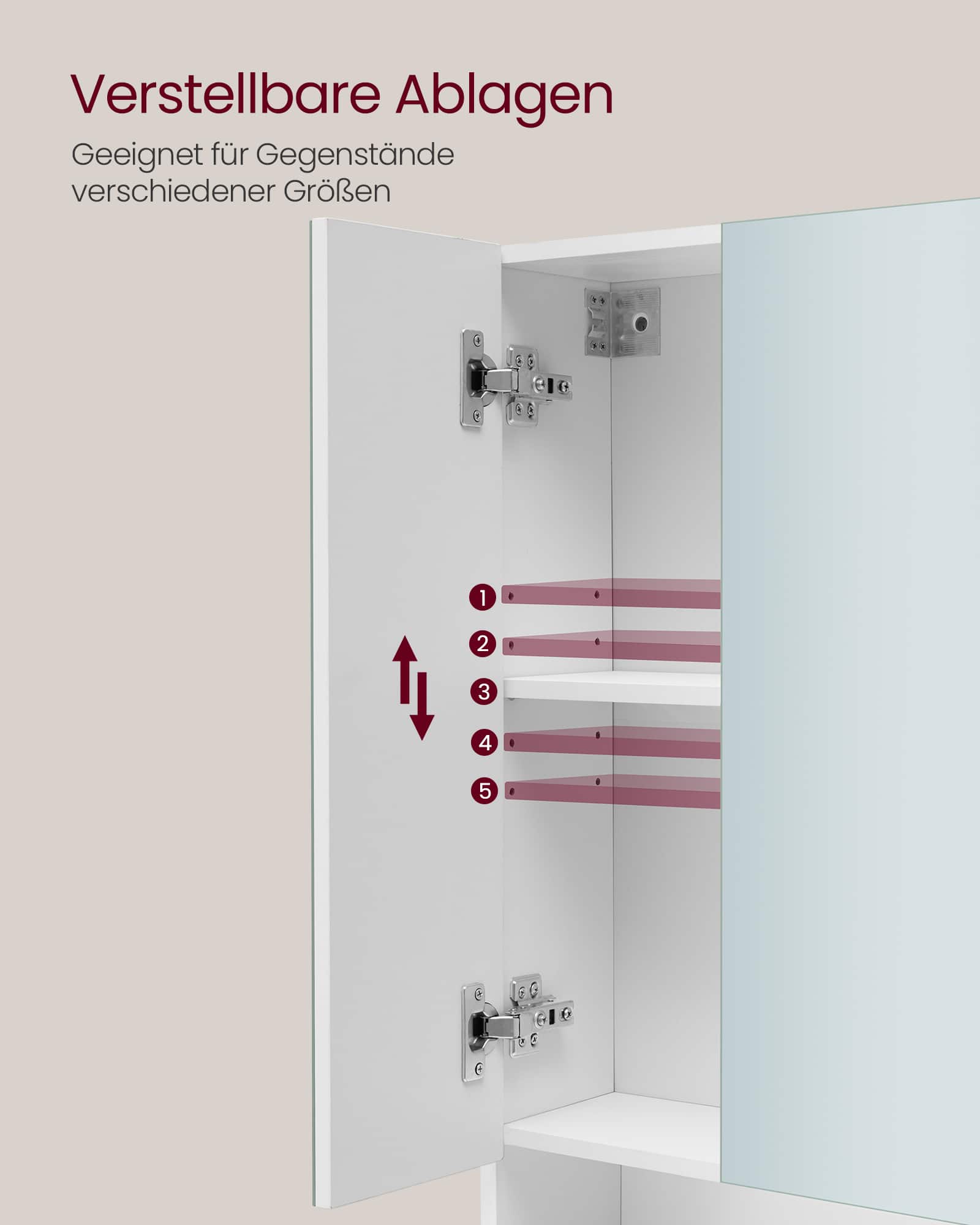 Badezimmerschrank mit 3 Türen 16,5 x 70 x 75 cm wolkenweiß Badezimmerschrank mit 3 Türen 16,5 x 70 x 75 cm wolkenweiß
