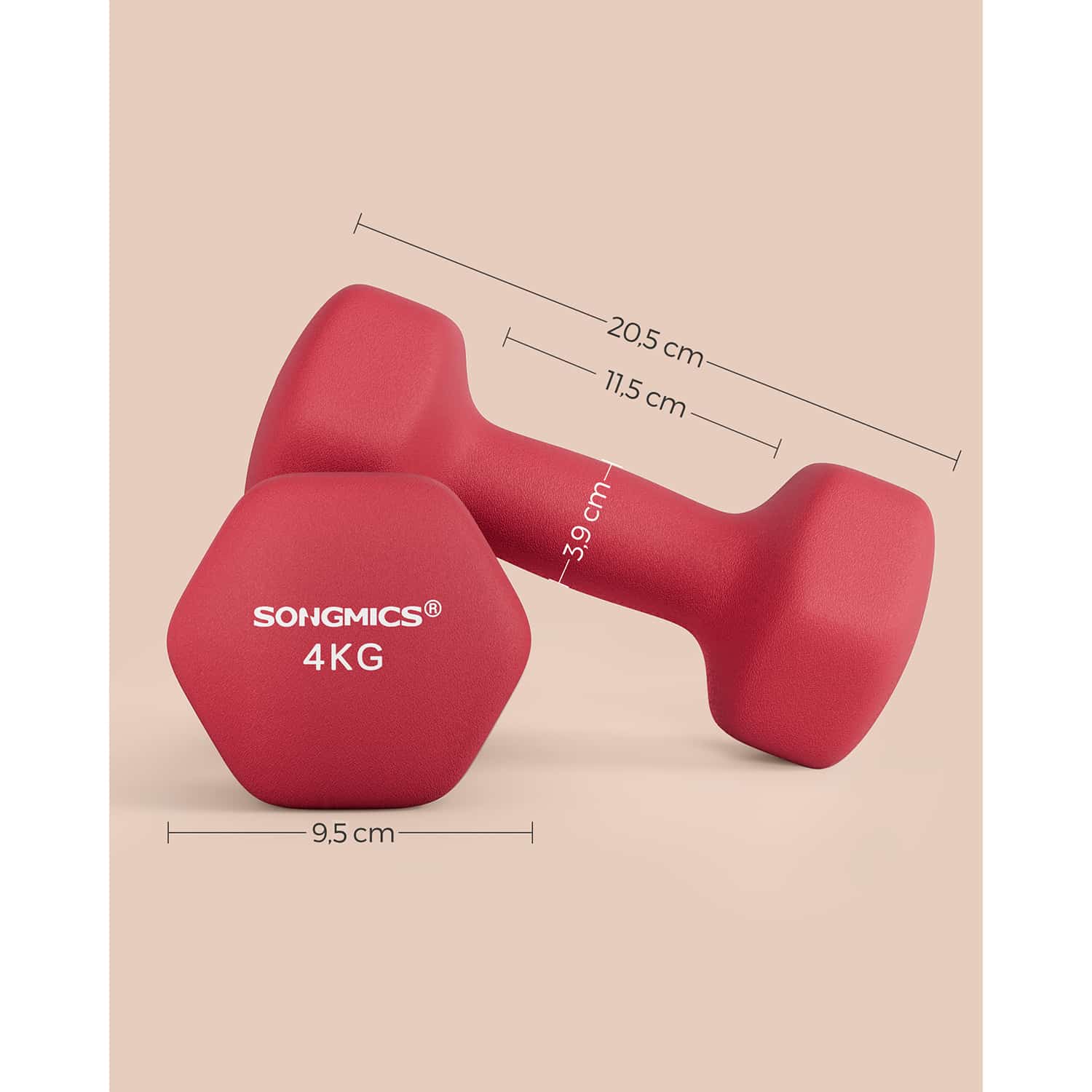 Kurzhanteln 2er-Set magentarot