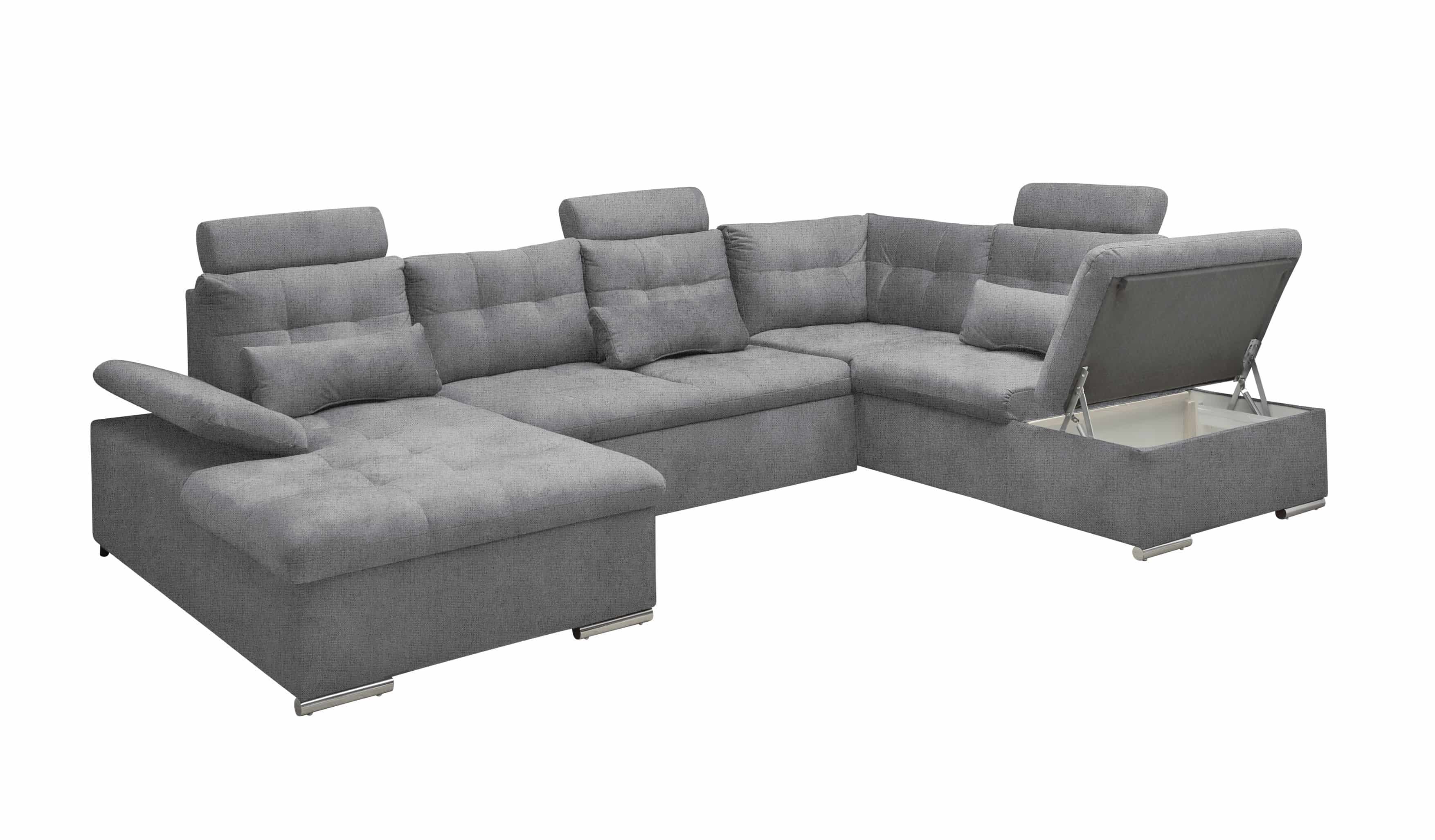 Sofa U-Form mit Schlaffunktion und Bettkasten - Anthrazit - Medan XXL Sofa U-Form mit Schlaffunktion und Bettkasten - Anthrazit - Medan XXL