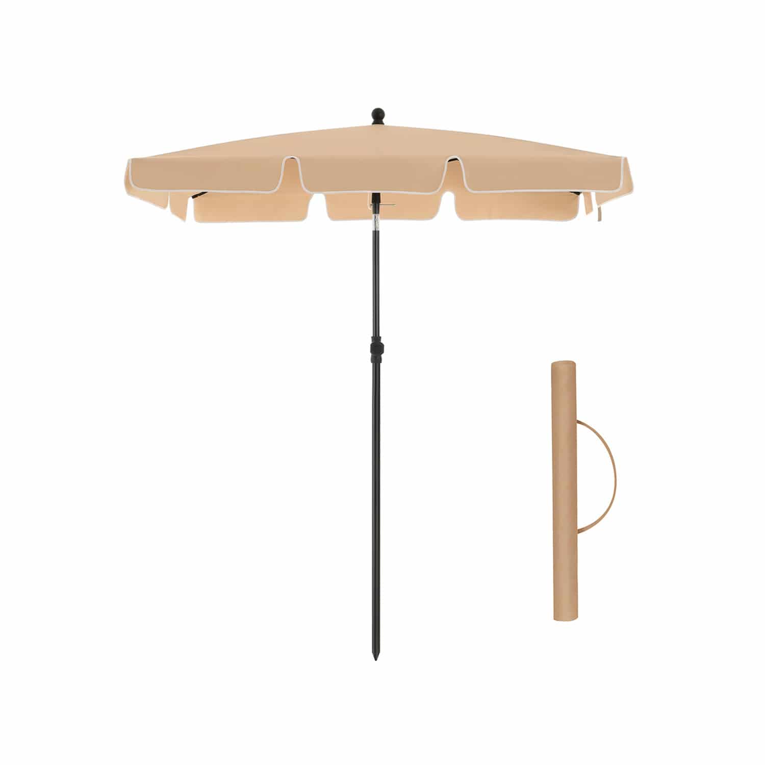 Sonnenschirm 200 x 125 cm Taupe-GPU25BR Sonnenschirm 200 x 125 cm Taupe-GPU25BR