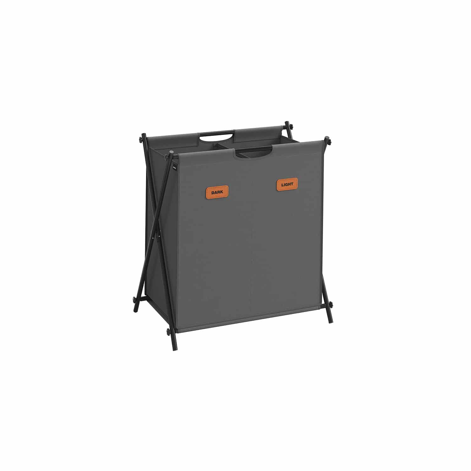 Wäschekorb 115 Liter mit 2 Fächern schiefergrau