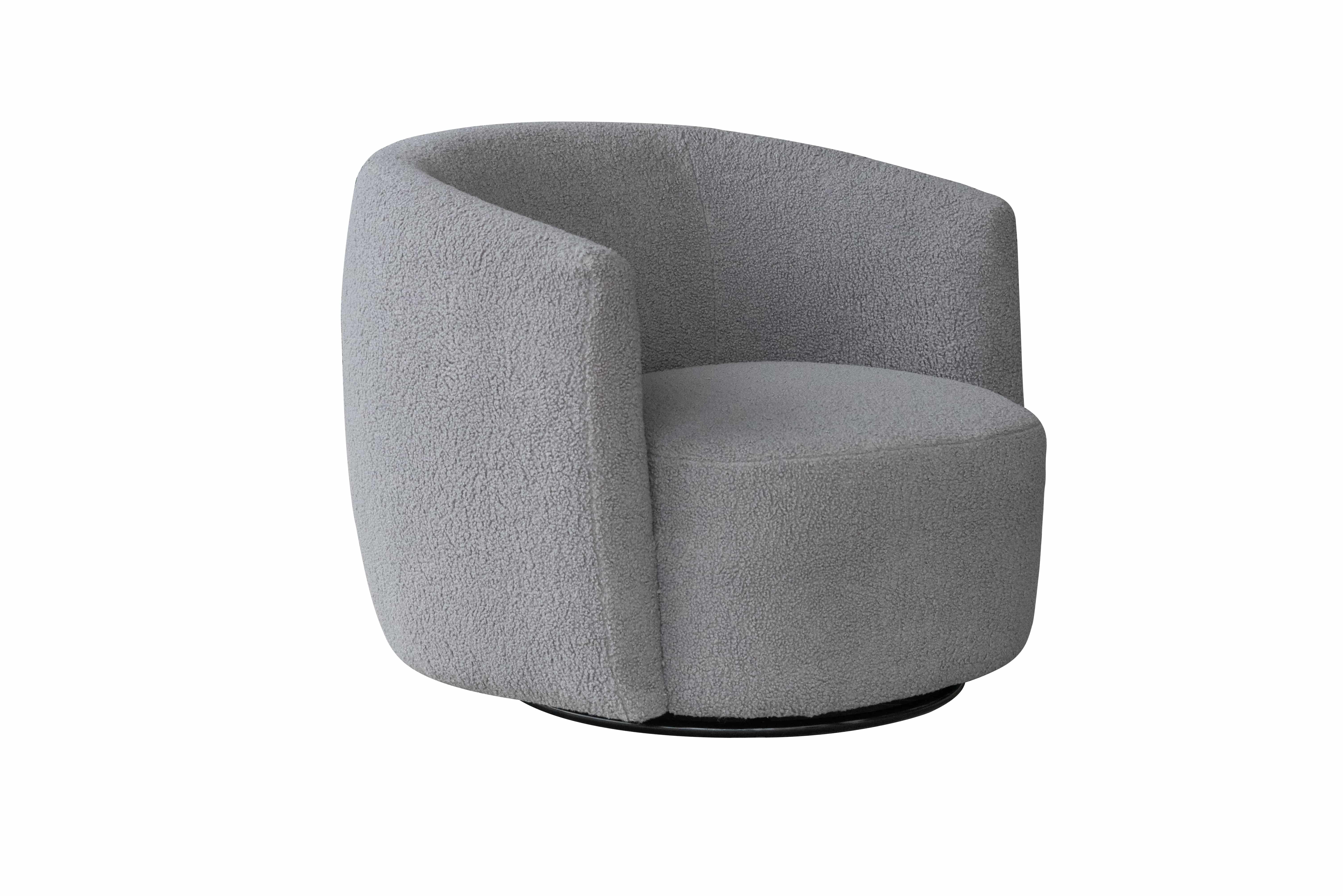 Drehsessel Aveiro 125 – Teddy-Sessel 82×84×71 cm weiß/grau Drehsessel Aveiro 125 – Teddy-Sessel 82×84×71 cm weiß/grau