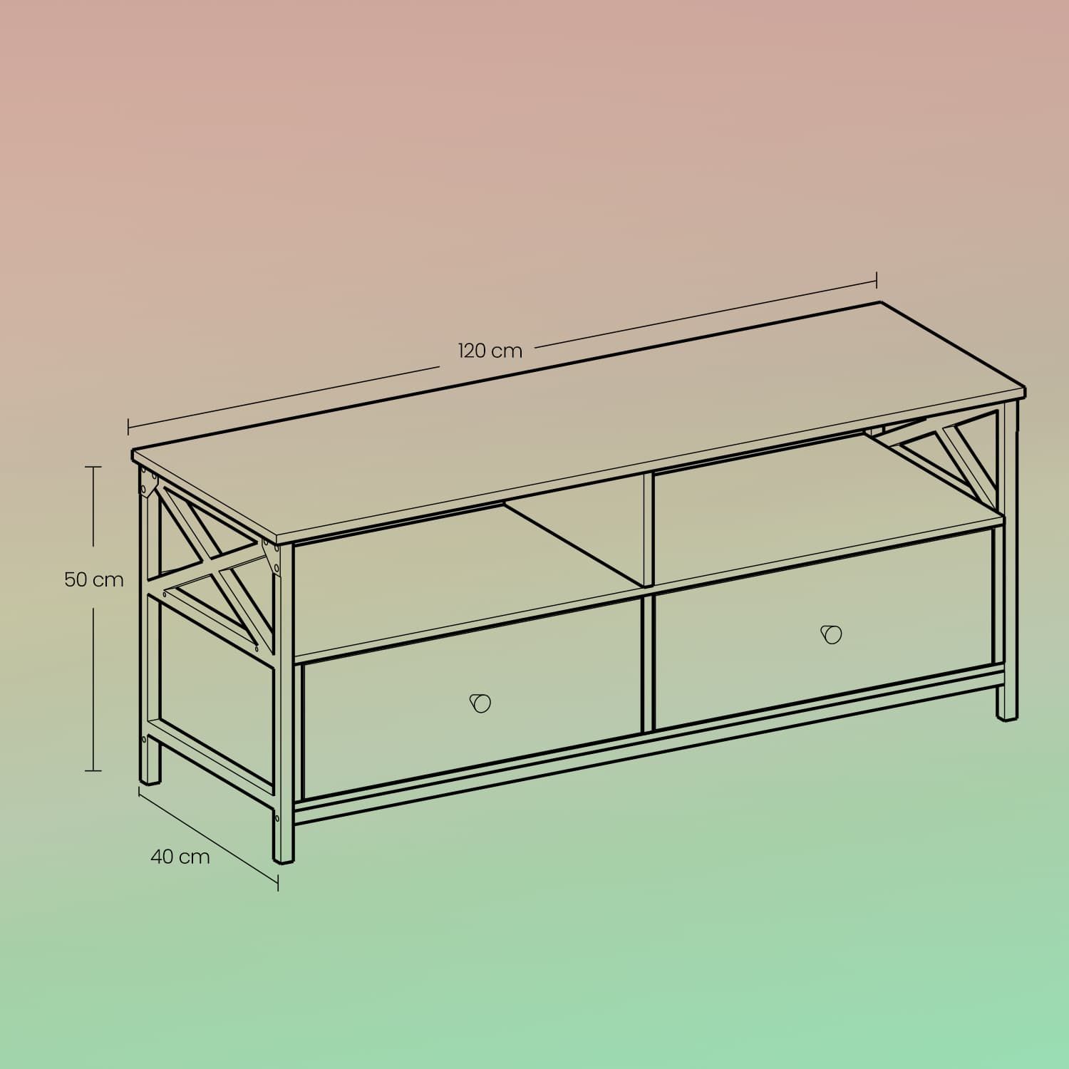 Fernsehtisch 120 x 40 x 50 cm Fernsehtisch 120 x 40 x 50 cm