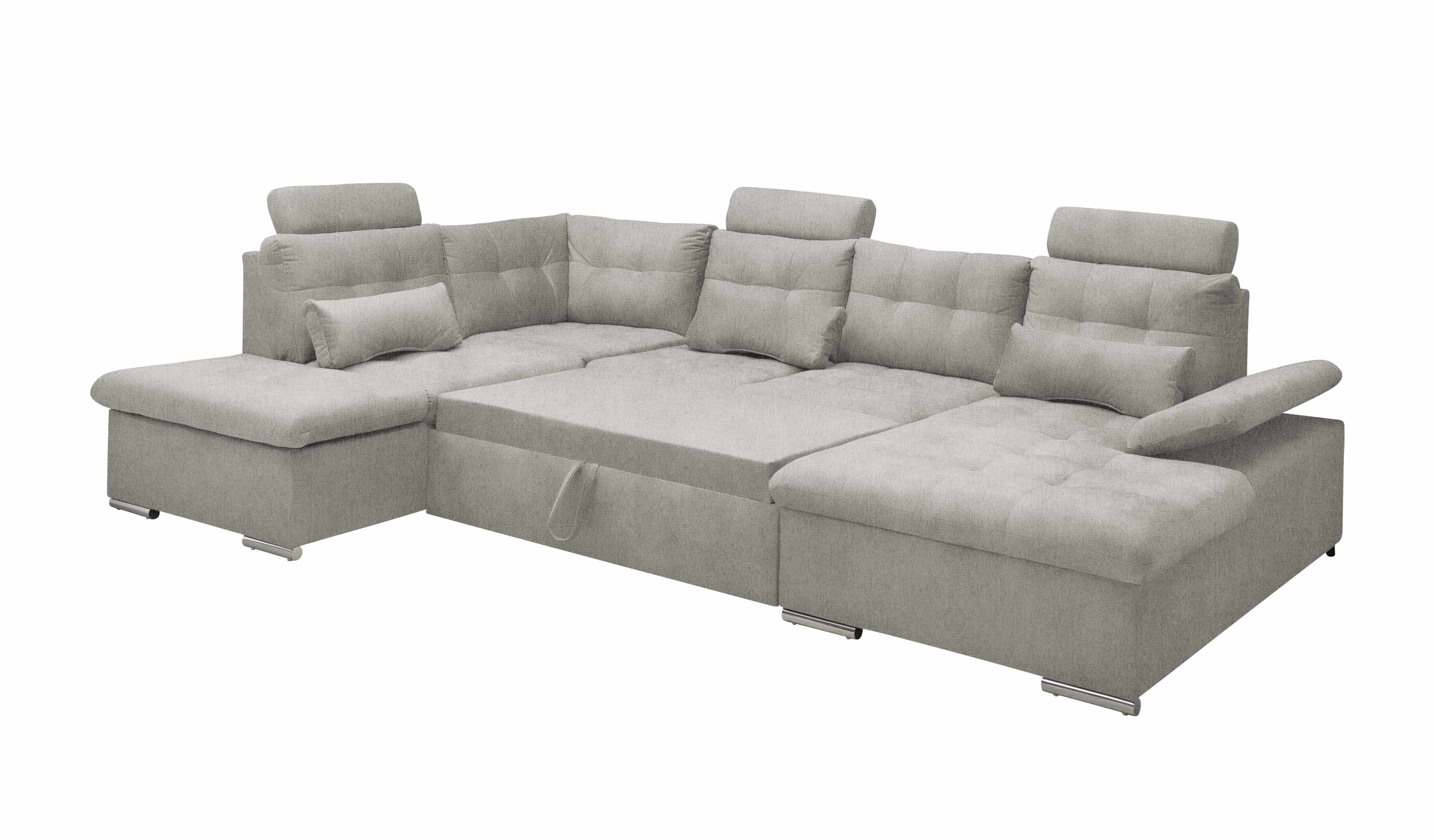 Couch in Taupe - Schlaffunktion und Bettkasten - Medan XXL Couch in Taupe - Schlaffunktion und Bettkasten - Medan XXL
