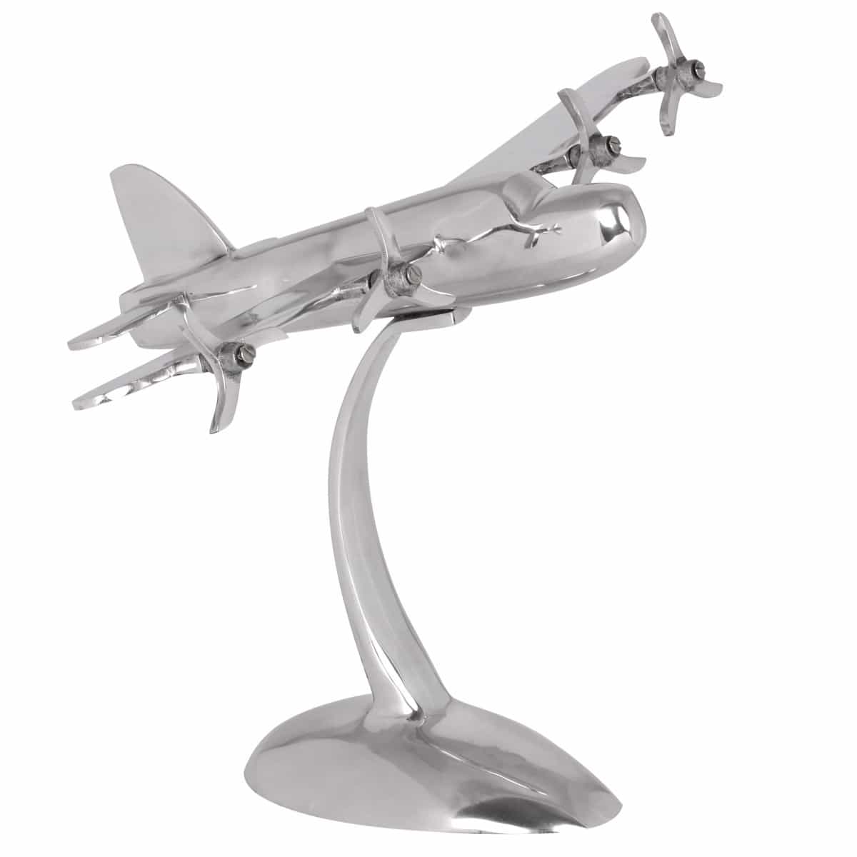 Design Deko Flugzeug Propeller aus Aluminium Farbe Silber Design Deko Flugzeug Propeller aus Aluminium Farbe Silber