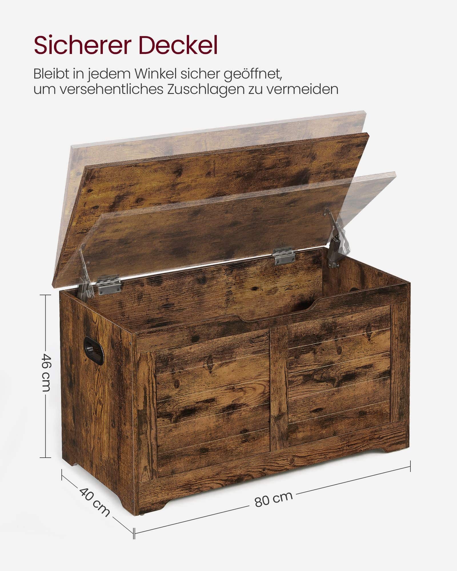 Sitzbank mit Stauraum Vintage-Stil vintagebraun-LSB063T01 Sitzbank mit Stauraum Vintage-Stil vintagebraun-LSB063T01