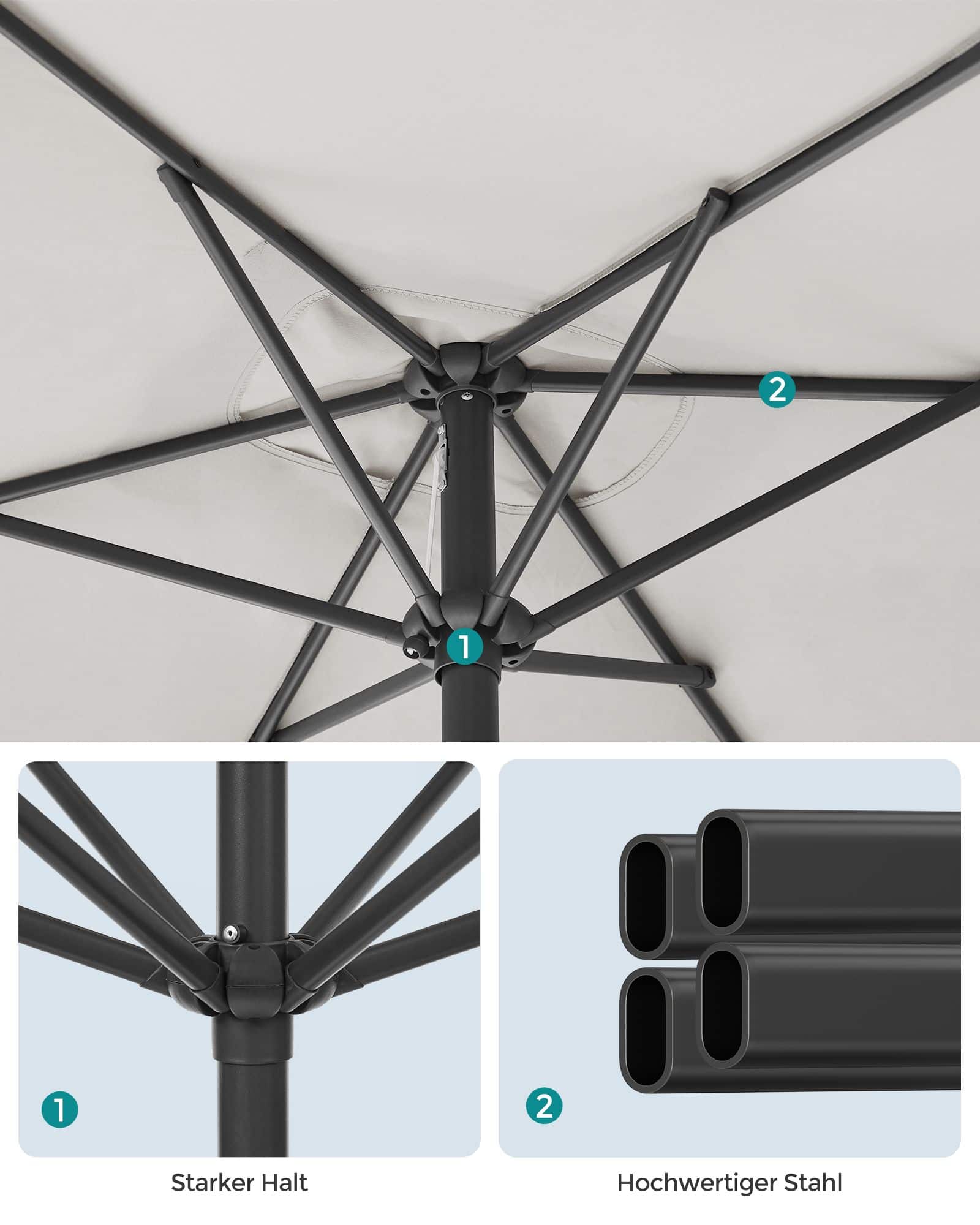 Rechteckiger Balkonschirm 200 x 150 cm beige Rechteckiger Balkonschirm 200 x 150 cm beige