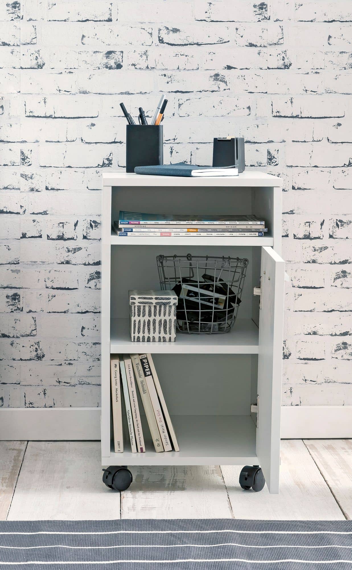 50122-WOHNLING-Rollcontainer-Katsu-33x38x59-5-cm-_6algkeuw5dOEeu Rollcontainer WL5.928 Weiß 33x60x38cm Schubladenschrank Büro Container