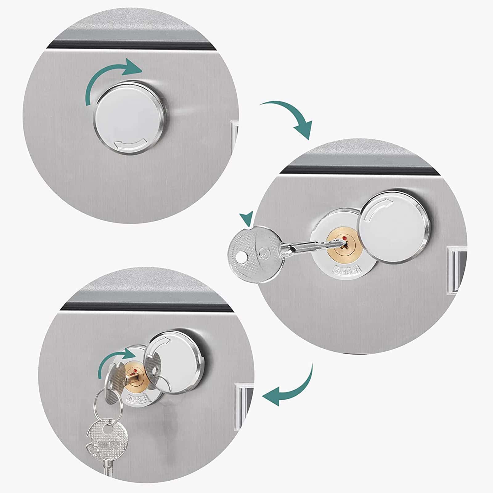 Briefkasten aus Edelstahl Silber-GMB020S02