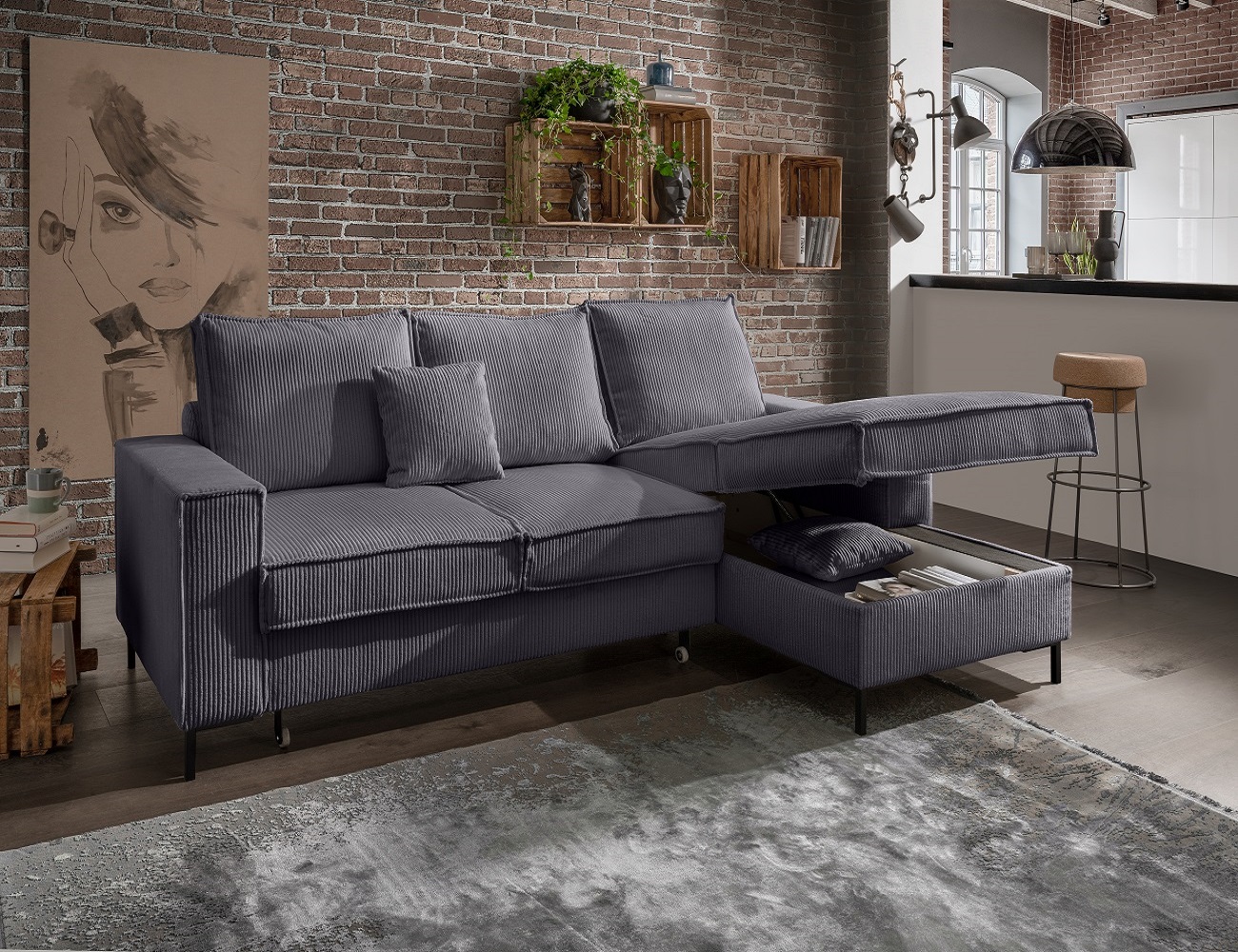 Ecksofa Rom – Die Wohlfühloase mit Schlaffunktion Ecksofa Rom – Die Wohlfühloase mit Schlaffunktion
