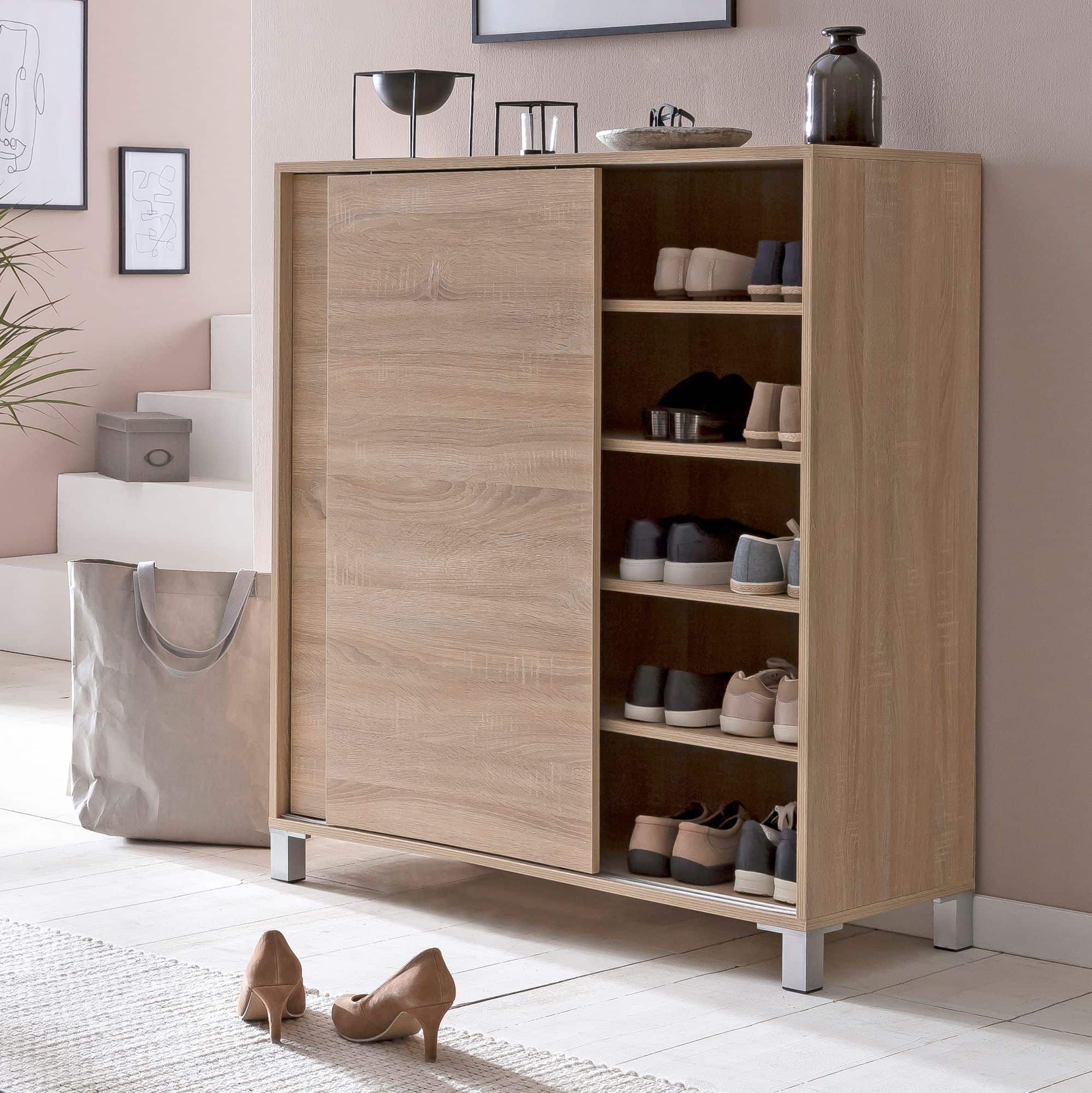 47488-WOHNLING-Schuhschrank-TELLY-100x38x100-cm-S_1 Schuhschrank WL5.713 Holz Sonoma 100x108x37,5 cm Ablage Hoch