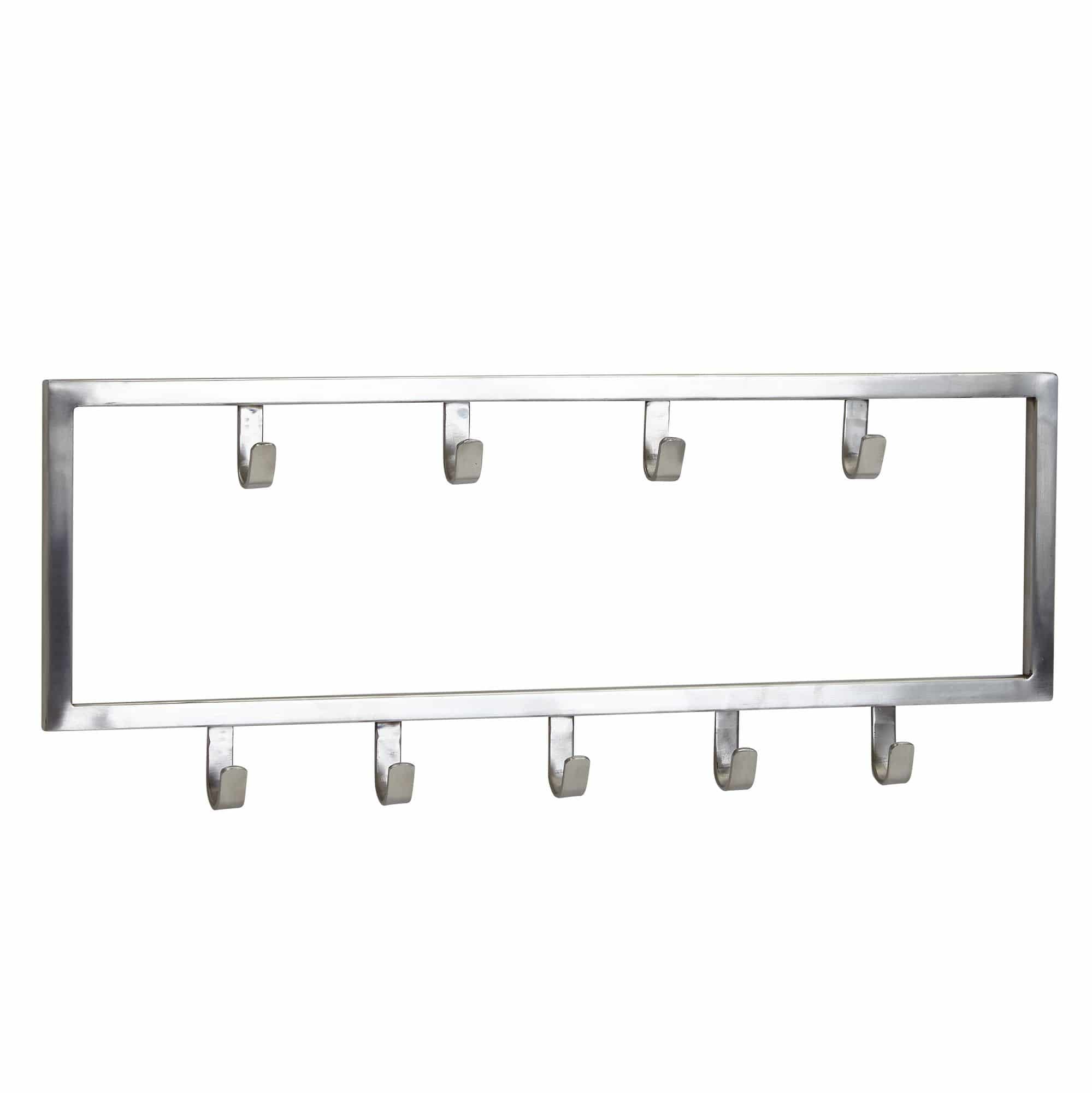 63407-WOHNLING-Garderobe-Stahl-Matt-50x2x20-cm-WL6-446-WL6-446_9 Wandgarderobe Metall Silber 50x20x4 cm Design Flurgarderobe Stahl