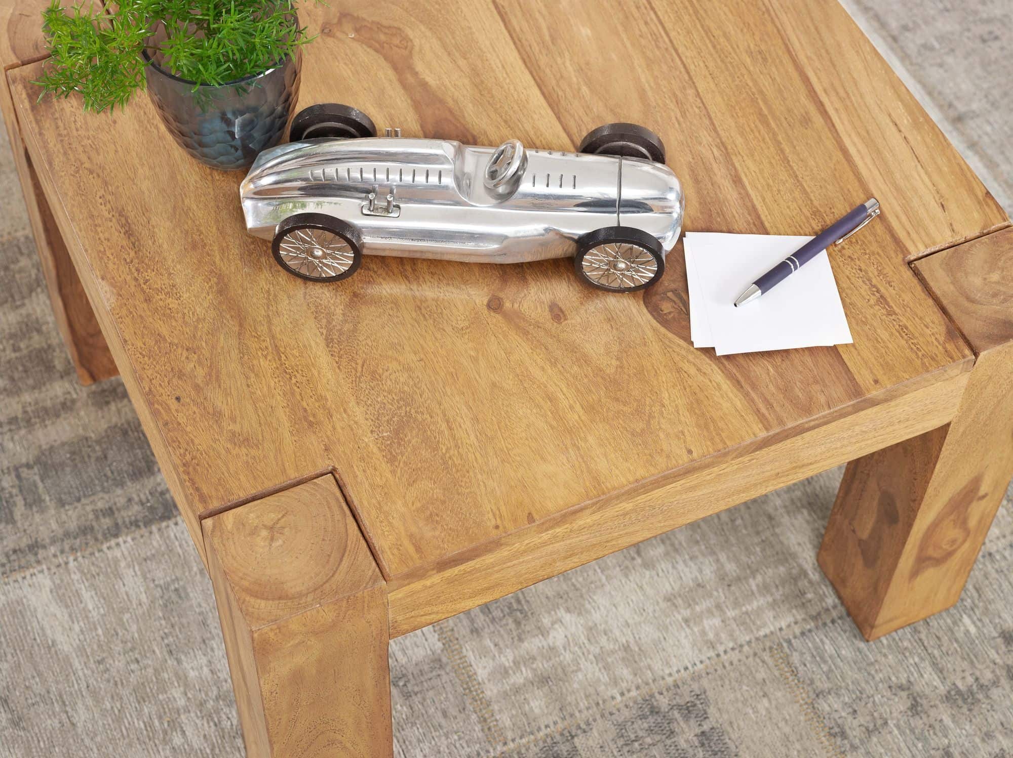 Couchtisch Massiv-Holz Akazie 60 cm breit Wohnzimmer-Tisch Design braun Landhaus-Stil Beistelltisch natur Couchtisch Massiv-Holz Akazie 60 cm breit Wohnzimmer-Tisch Design braun Landhaus-Stil Beistelltisch natur