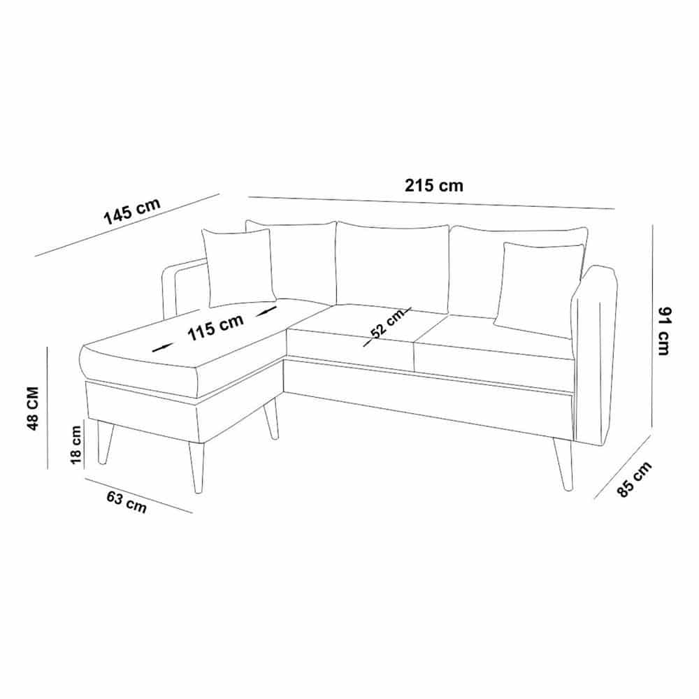 Kleines Ecksofa Sofia – Ideal für kleine Räume & Wohnungen