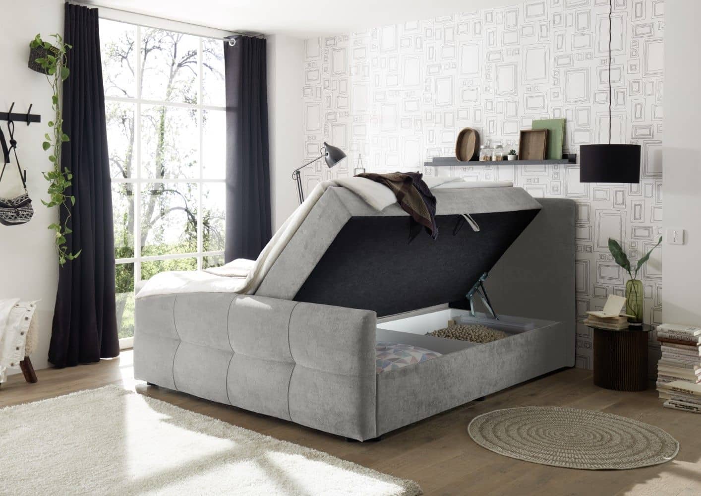 Boxspringbett Winnipeg mit Bettkasten 160x200 & 180x200