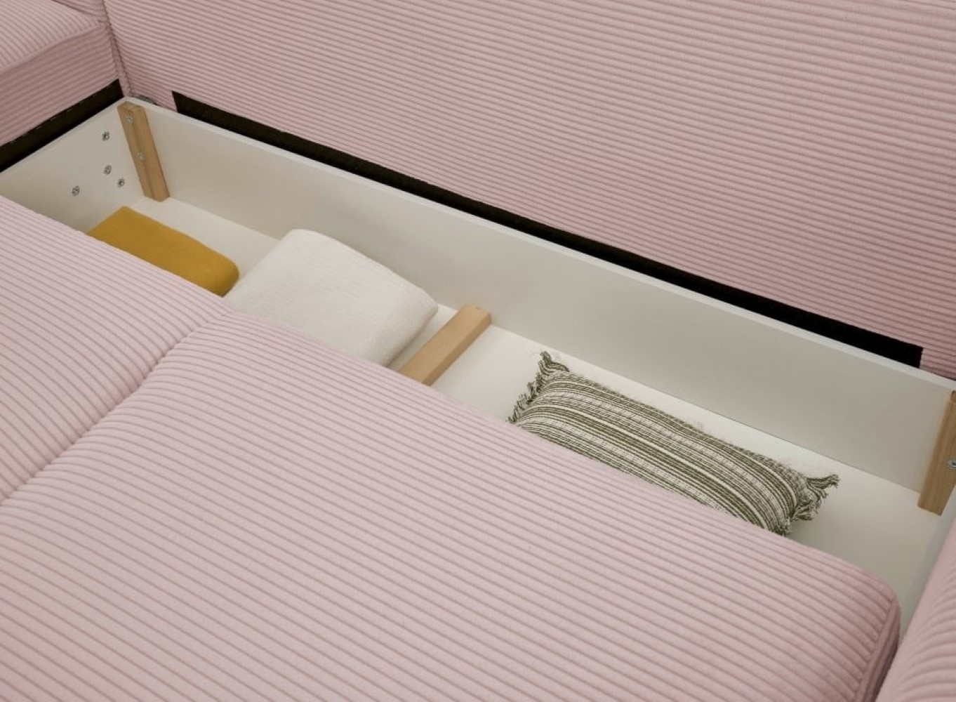 Ecksofa Angelina - Schlafsofa mit Bettkasten und Nosagfederung in Breitcord - ED Exciting Design Ecksofa Angelina - Schlafsofa mit Bettkasten und Nosagfederung in Breitcord - ED Exciting Design