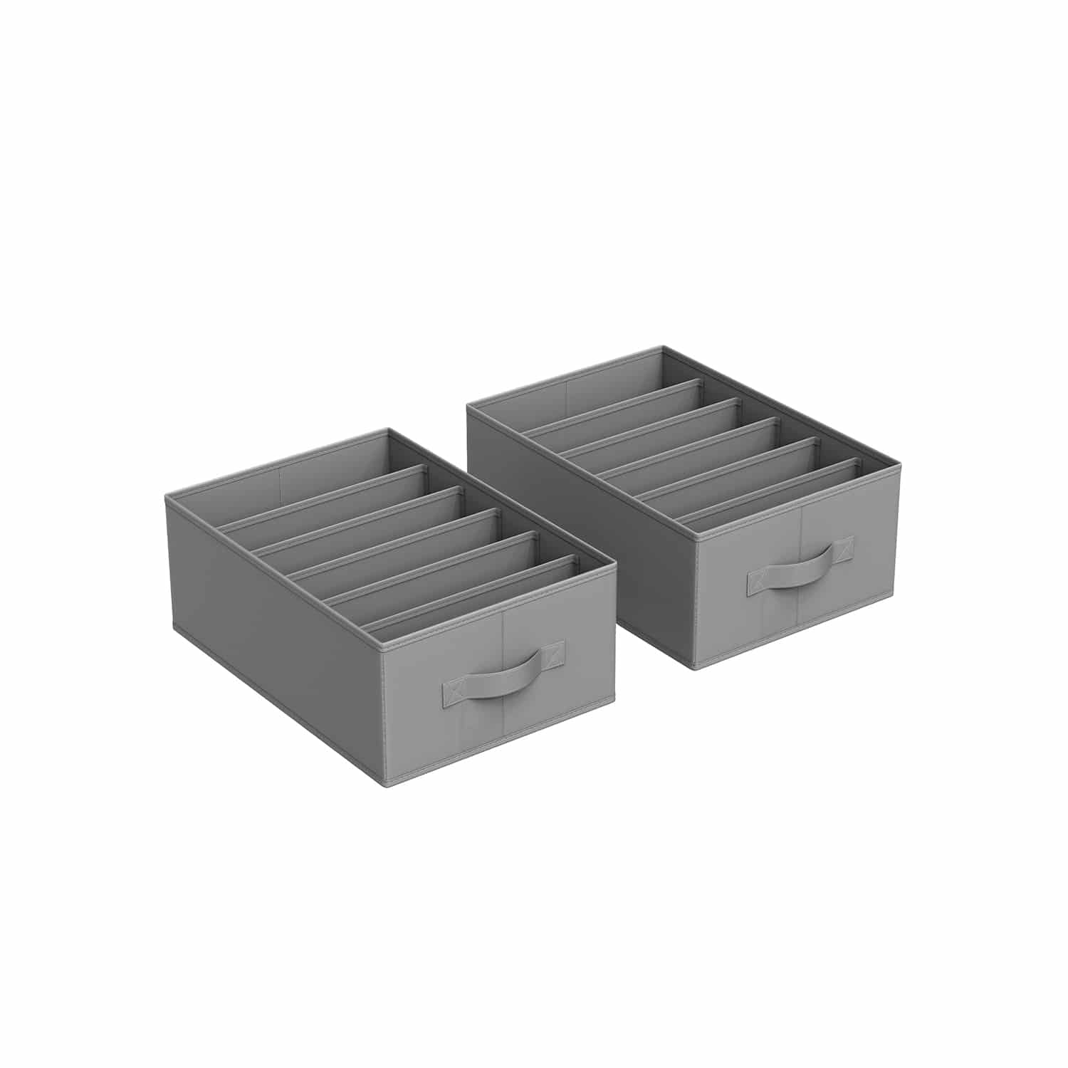 Kleiderschrank-Organizer 6 Fächer 2er Set taubengrau