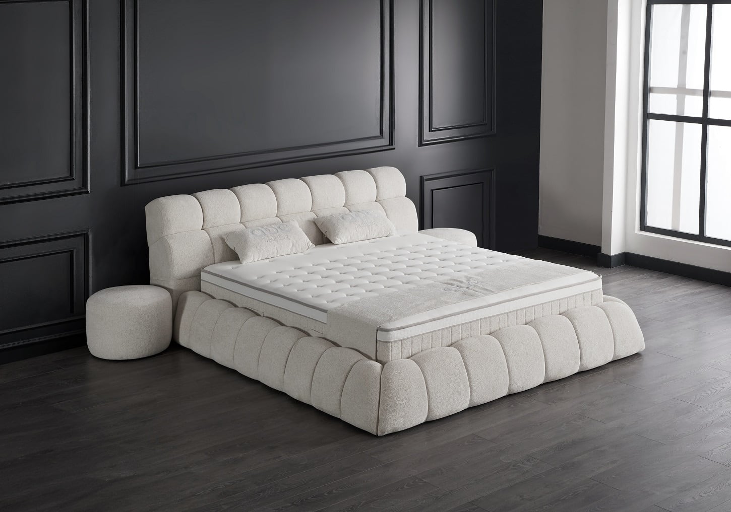 ABC Boxspringbett Claudi 140 x 200 – im Japandi-Stil ABC Boxspringbett Claudi 140 x 200 – im Japandi-Stil