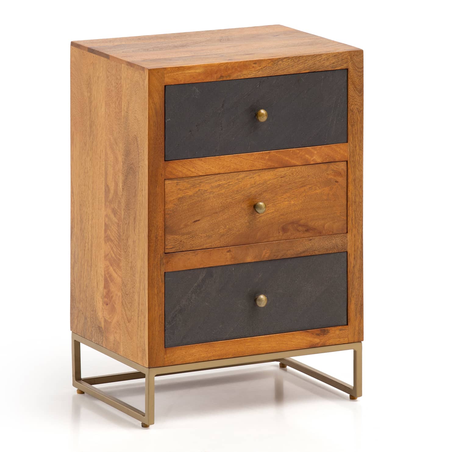 Nachttisch Mango Massivholz / Steinoptik 40x60x30 cm Nachtschrank Boxspringbett Nachttisch Mango Massivholz / Steinoptik 40x60x30 cm Nachtschrank Boxspringbett
