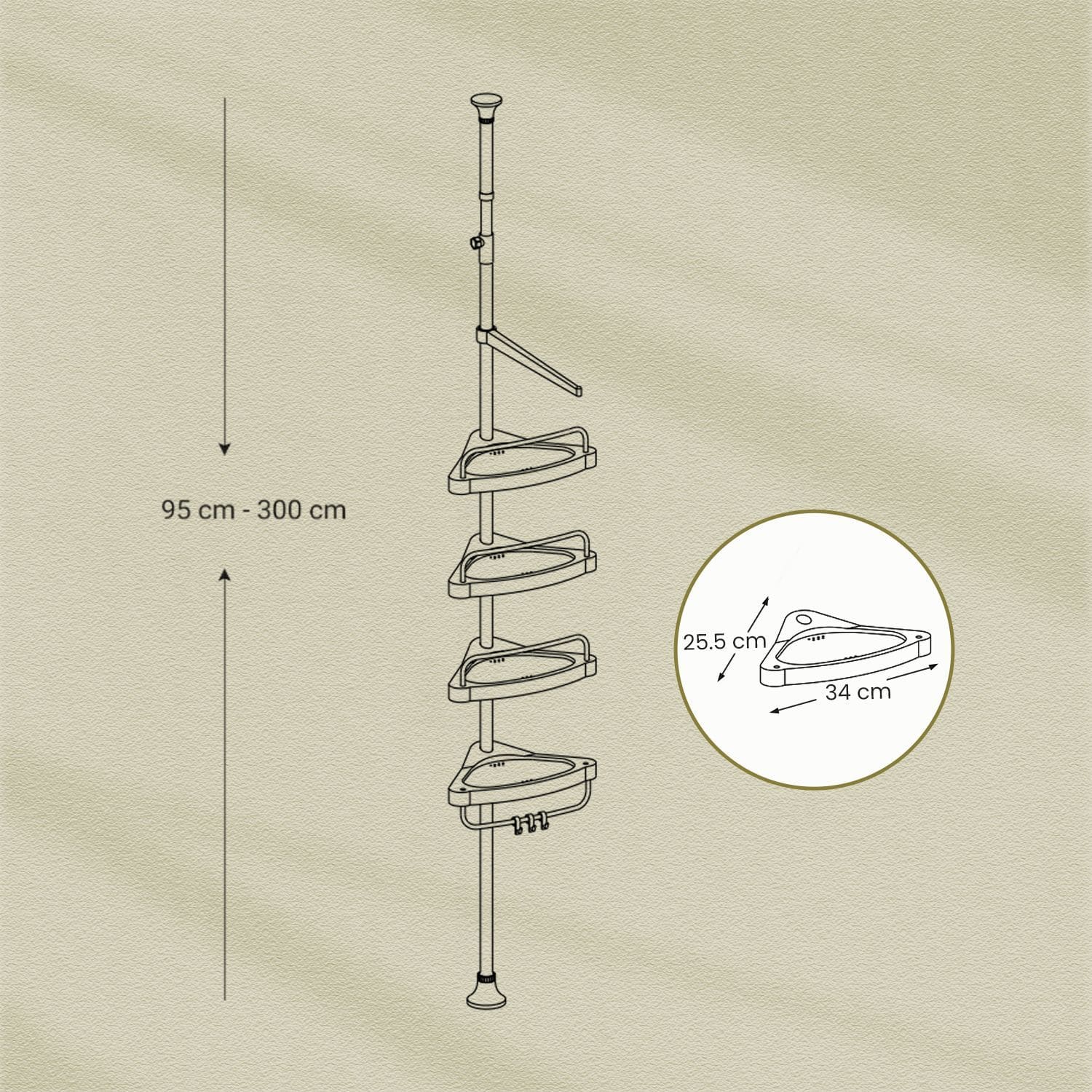 Duschregal höhenverstellbar, Eckregal fürs Badezimmer, Badregal Duschregal höhenverstellbar, Eckregal fürs Badezimmer, Badregal