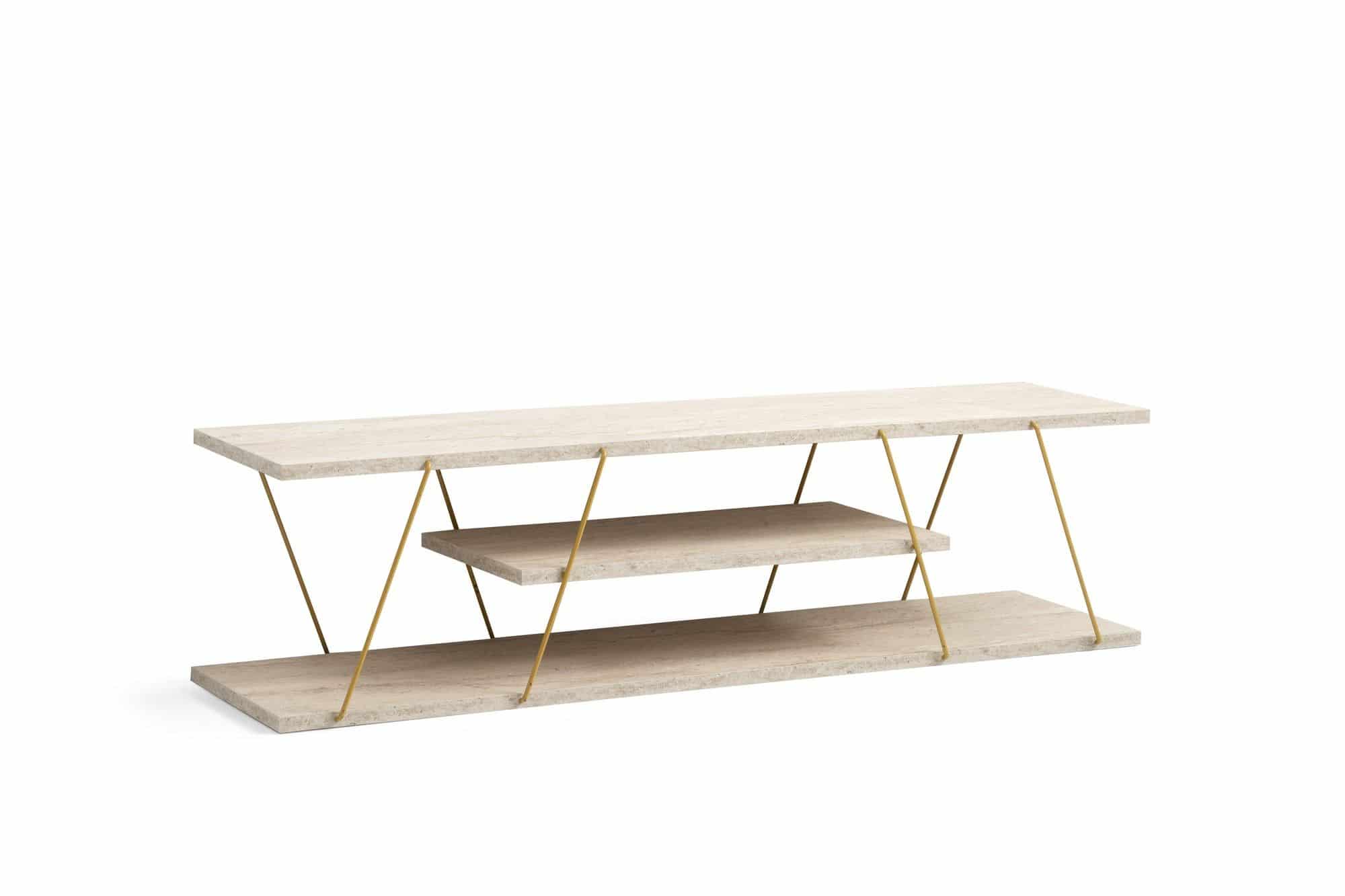 Canaz v2 - schwarz, Walnuss - TV Lowboard