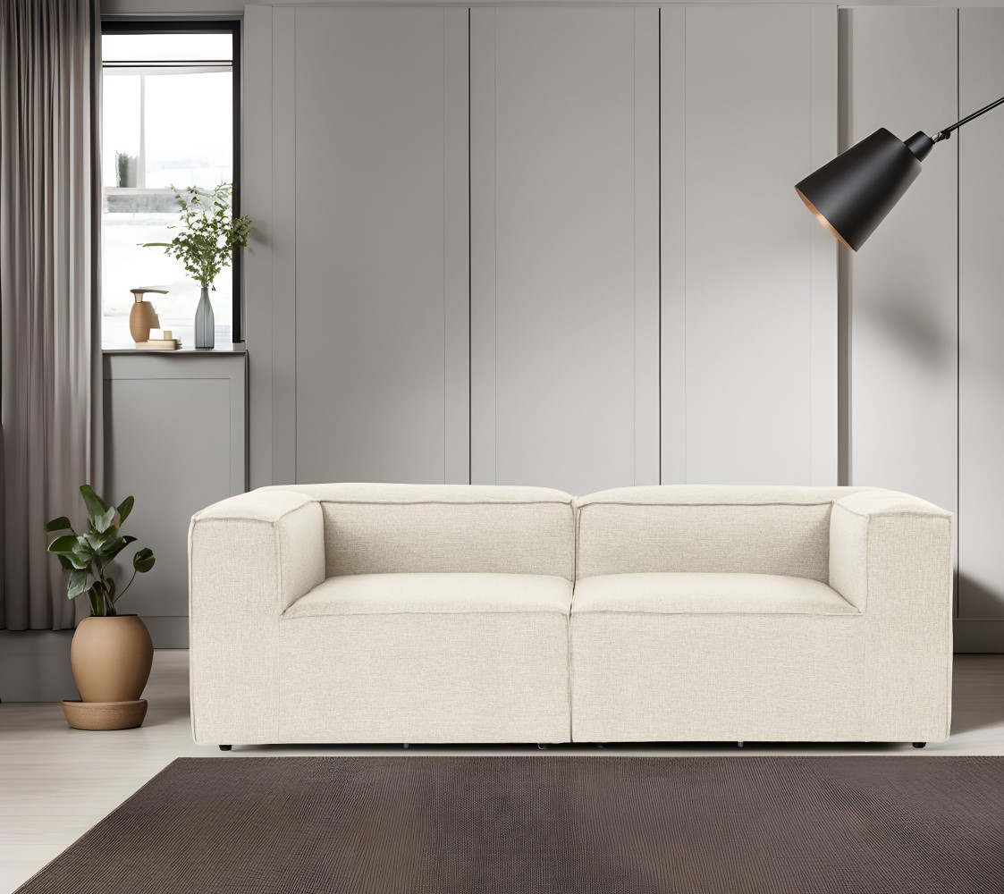 2-Sitzer Sofa Fora – Mikrofaser Linen