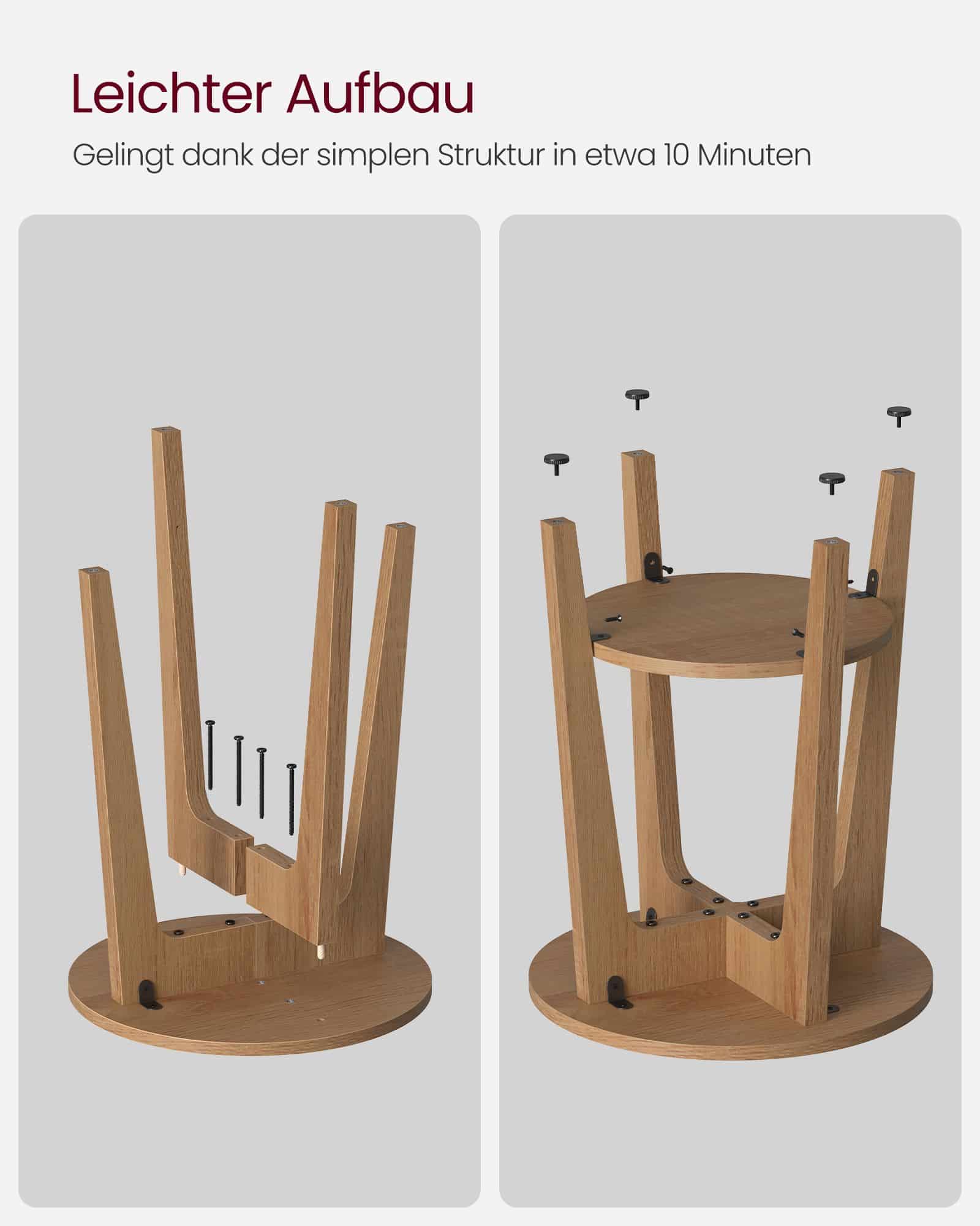 Beistelltisch mit unterer Ablage in modernem Stil Beistelltisch mit unterer Ablage in modernem Stil