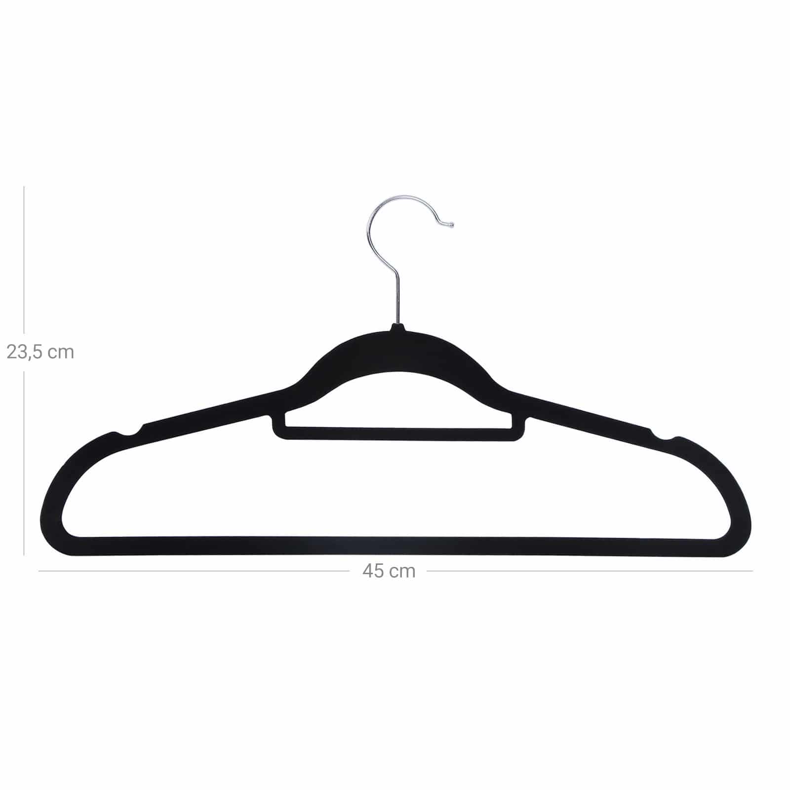 Kleiderbügel Samt 20 Stück Schwarz-B34CRF20B Kleiderbügel Samt 20 Stück Schwarz-B34CRF20B