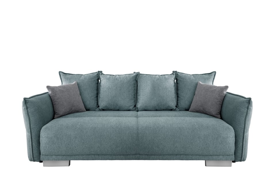 Benformato_Pera_4FAFBK_9758_ZK_9751-2 Mintfarbenes 'Pera' Big Sofa – Moderner Komfort mit Bettkasten
