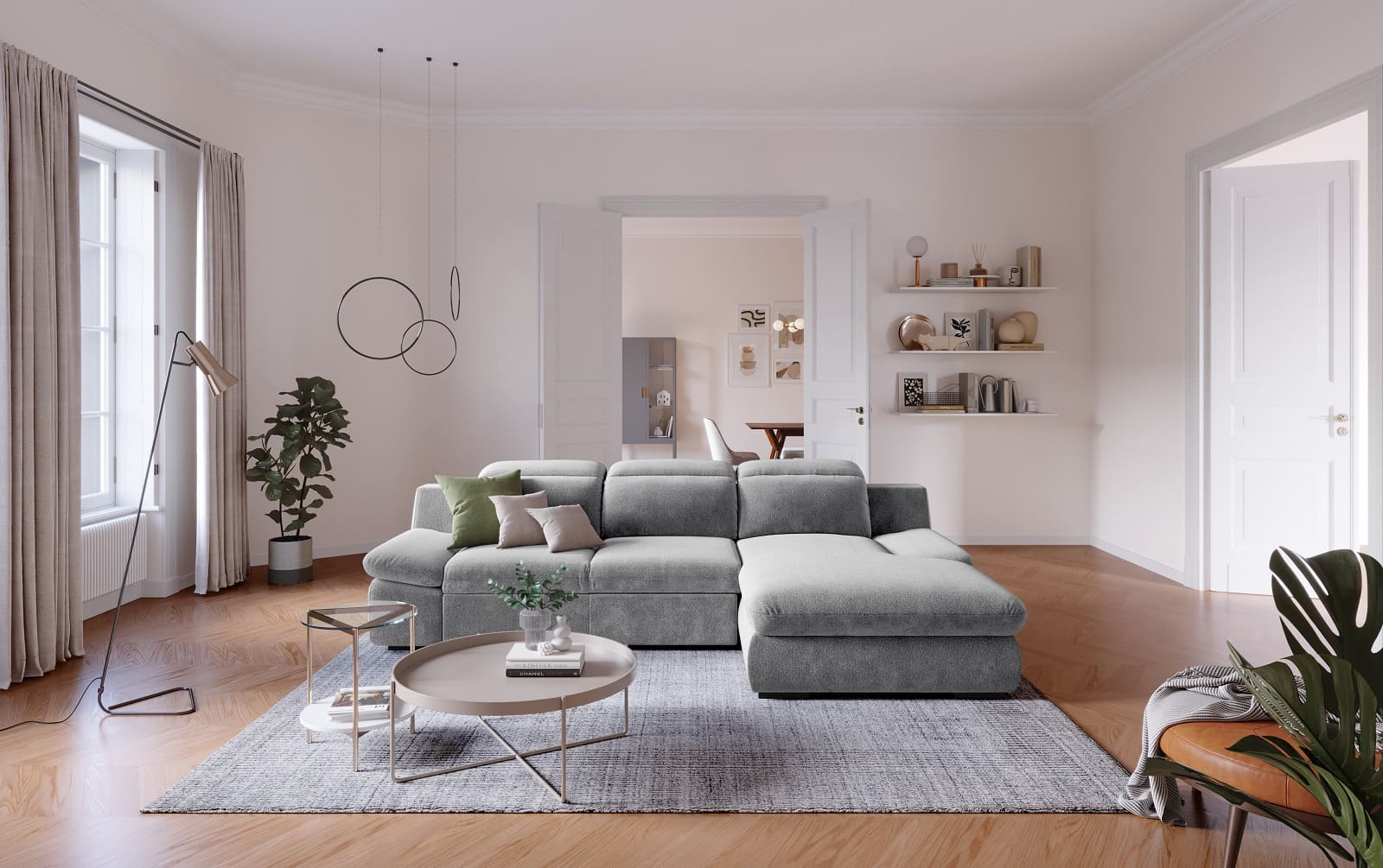 Lorena Ecksofa mit Schlaffunktion und Bettkasten - Cotta Lorena Ecksofa mit Schlaffunktion und Bettkasten - Cotta