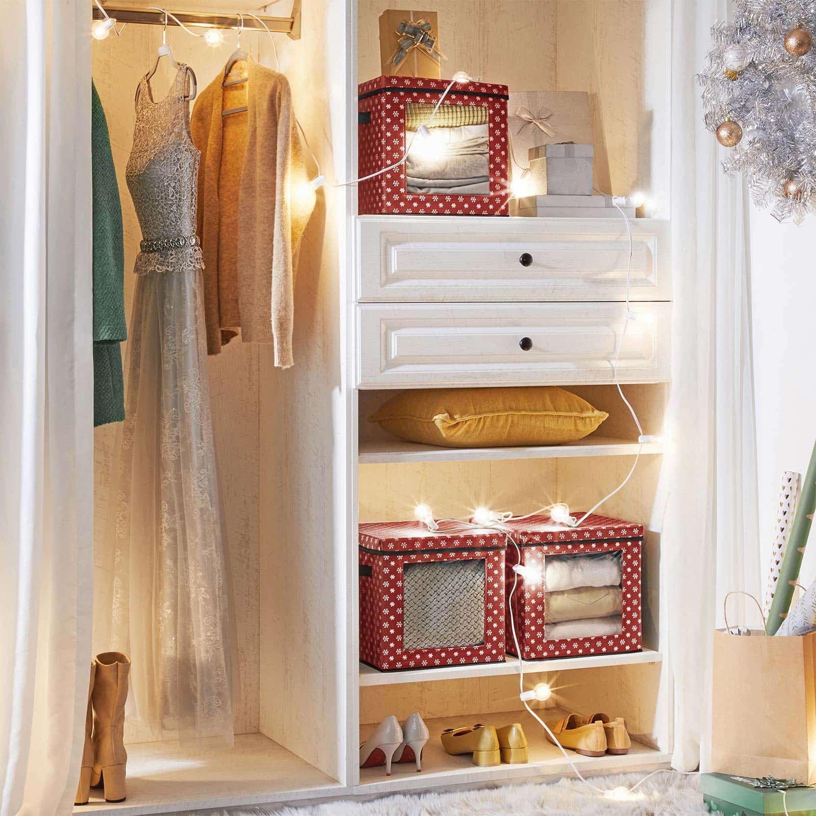 Aufbewahrungsboxen für Weihnachtskugeln rot-RFB029R01 Aufbewahrungsboxen für Weihnachtskugeln rot-RFB029R01