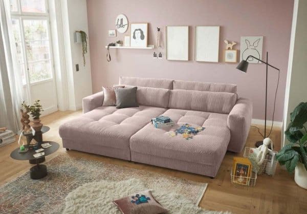 XXL Loveseat Barura Flamingo Cord von ED Exciting Design