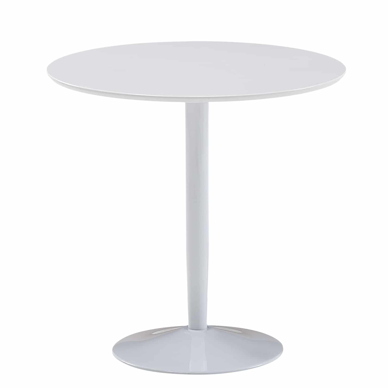 Esstisch Rund 75x75x74 cm Kleiner Küchentisch Weiß Hochglanz Esstisch Rund 75x75x74 cm Kleiner Küchentisch Weiß Hochglanz