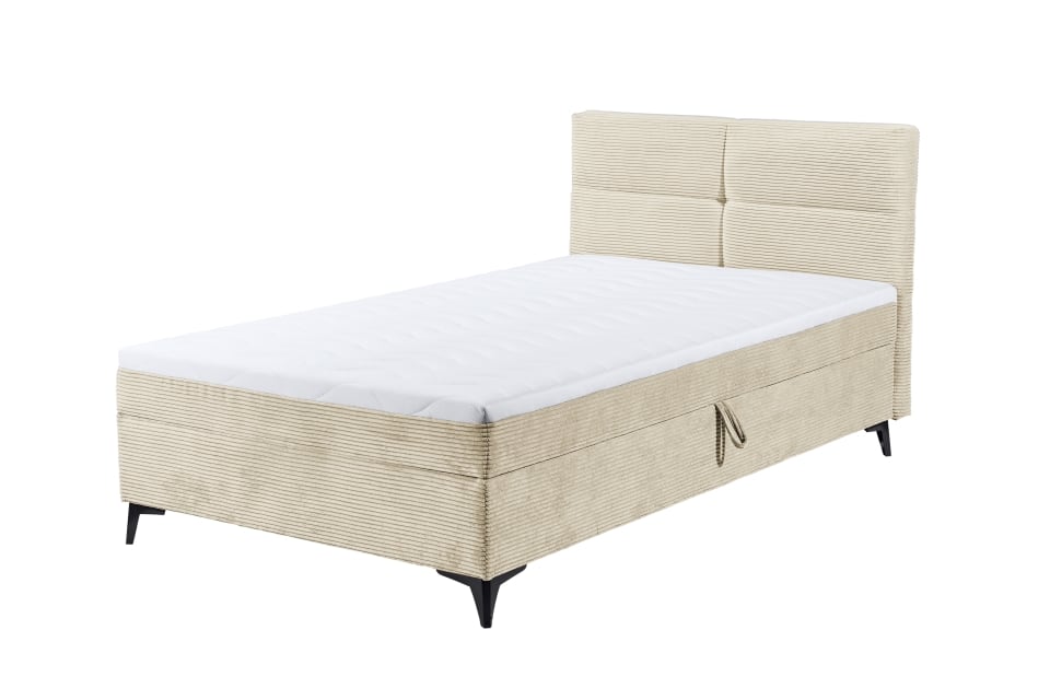 Boxbett Andon 120x200 cm mit Bettkasten Farbe Cream – ED Exciting Design, Zoom Breitcord, Bonell-Federkern und Schaumtopper Boxbett Andon 120x200 cm mit Bettkasten Farbe Cream – ED Exciting Design, Zoom Breitcord, Bonell-Federkern und Schaumtopper