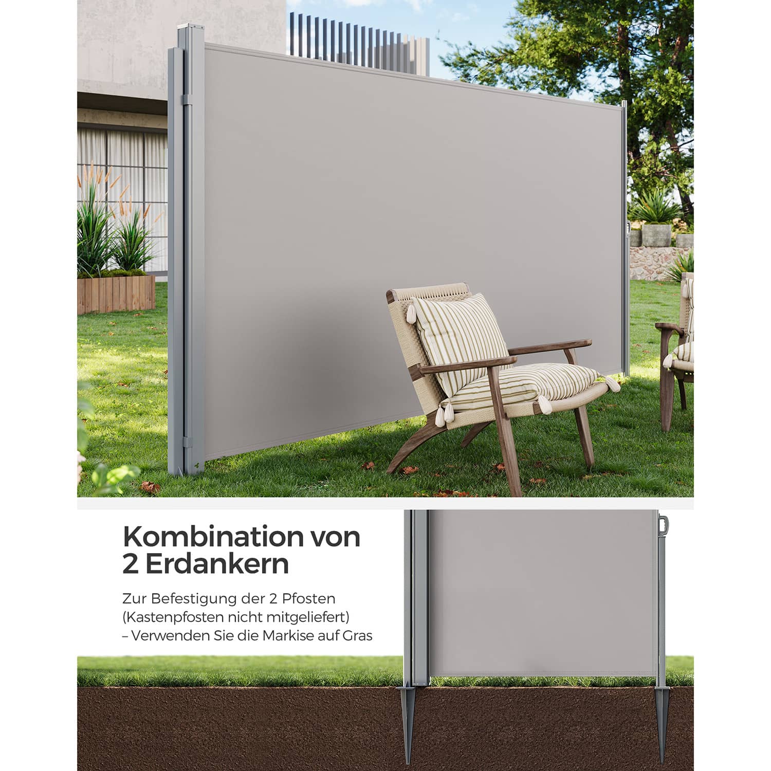 Erdanker für Standpfosten von Seitenmarkisen-B34GSA501Y01 Erdanker für Standpfosten von Seitenmarkisen-B34GSA501Y01