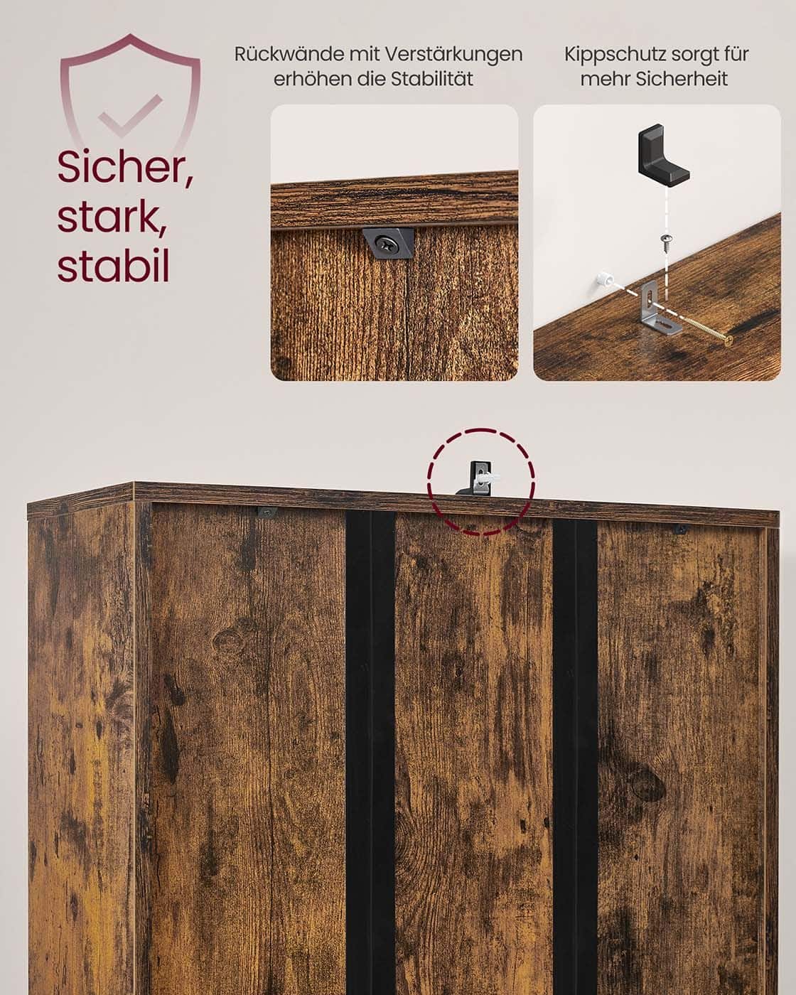 CUSTOS Kollektion Regal mit 6 Ebenen vintagebraun CUSTOS Kollektion Regal mit 6 Ebenen vintagebraun