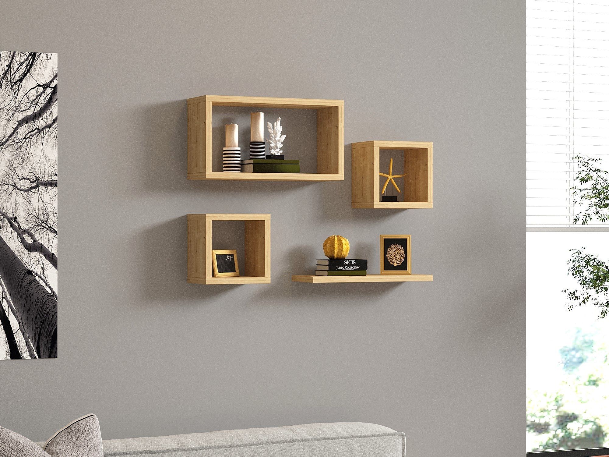 Babi - sapphire Eiche - Wandregal Set Babi - sapphire Eiche - Wandregal Set