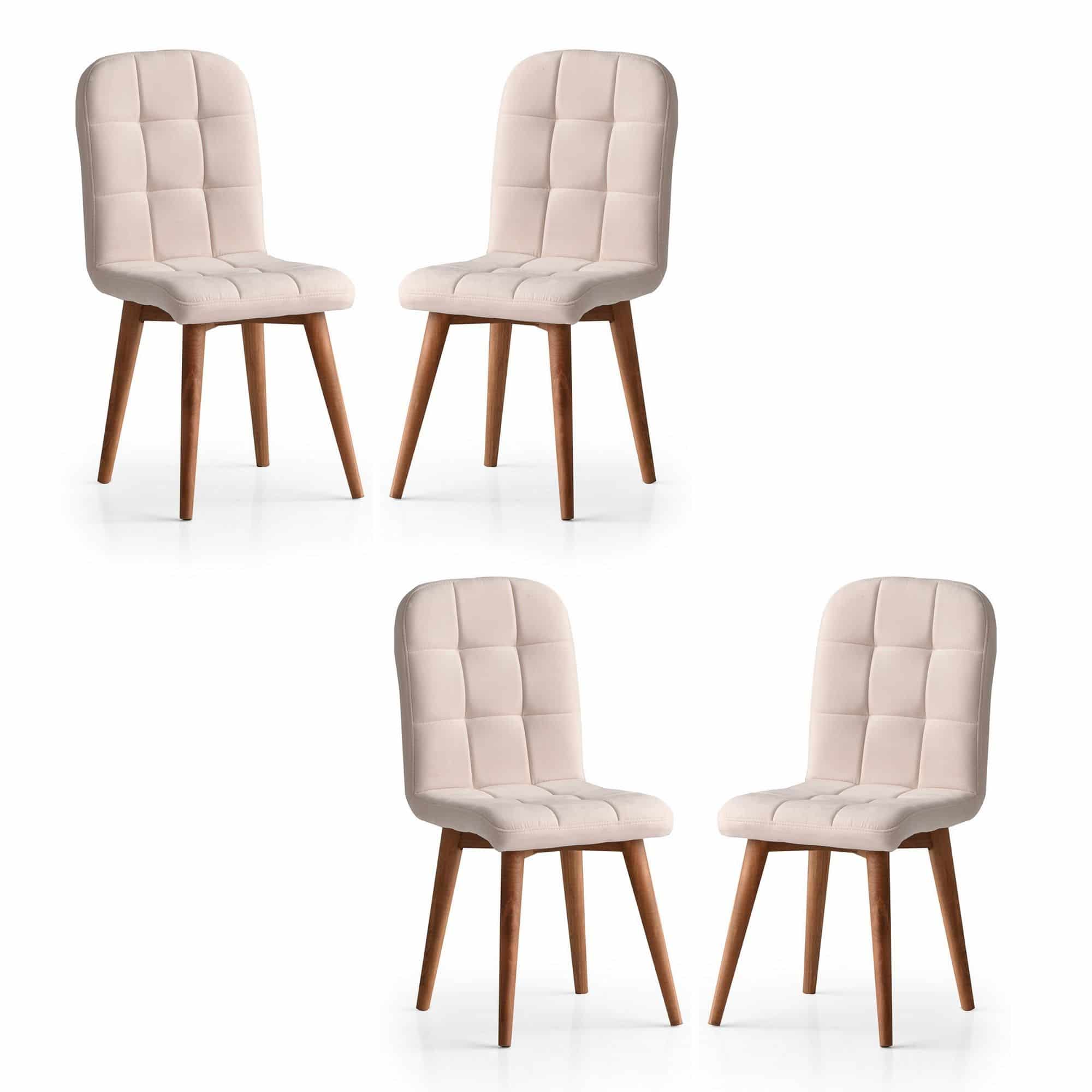 Retro - 708 - cream - 4er Set Esszimmerstühle Retro - 708 - cream - 4er Set Esszimmerstühle