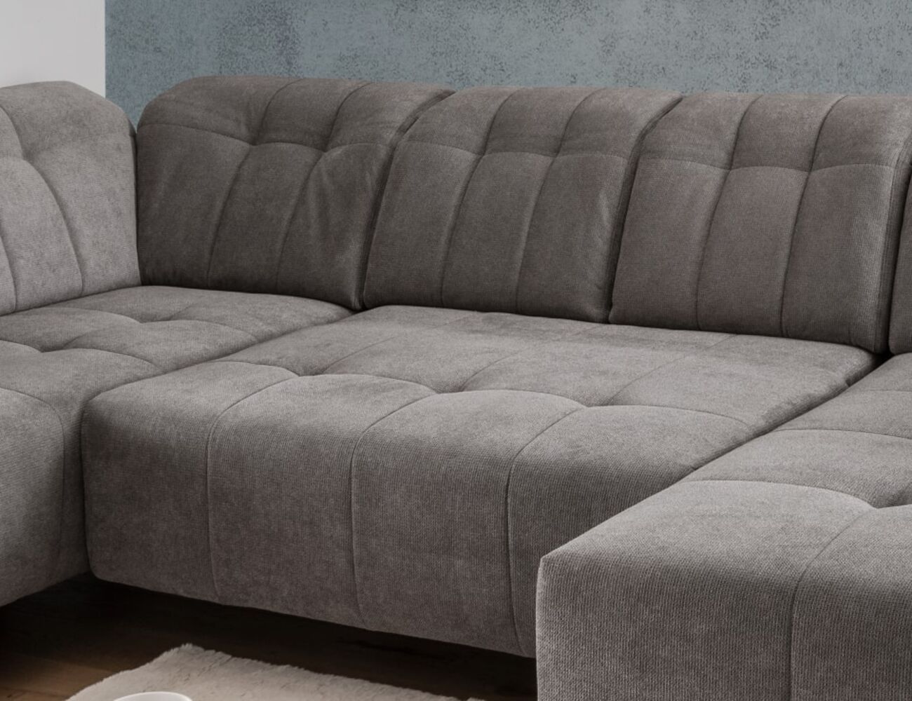 Sofa U-Form dunkelgrau - Elektrofunktion - Sano Sofa U-Form dunkelgrau - Elektrofunktion - Sano