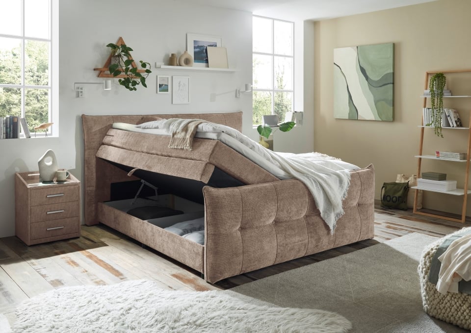 Boxspringbett Gallina 180x200 cm mit Bettkasten Mink HR30-Topper – Ed Exciting Design Boxspringbett Gallina 180x200 cm mit Bettkasten Mink HR30-Topper – Ed Exciting Design