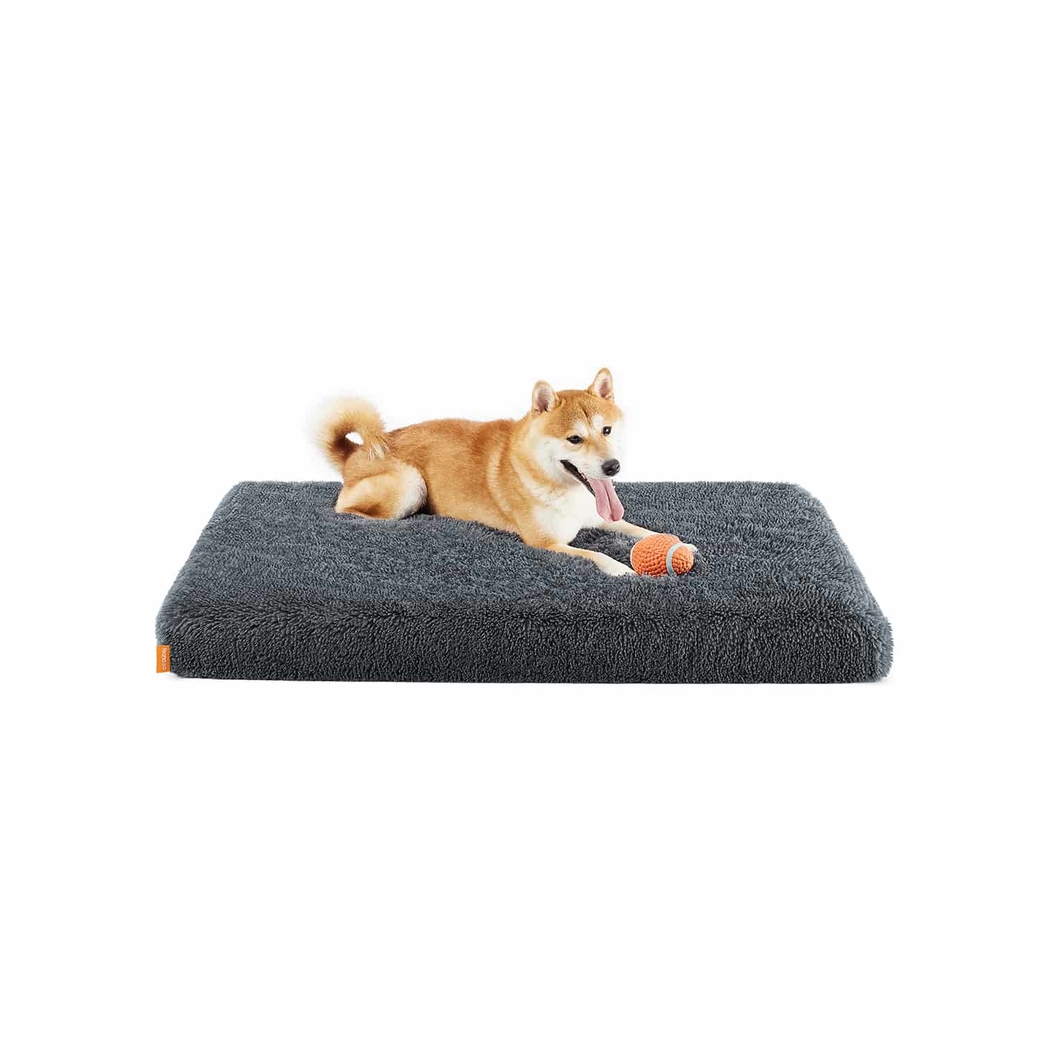 Hundebett Plüsch 110 x 73 x 10 cm Dunkelgrau XL Hundebett Plüsch 110 x 73 x 10 cm Dunkelgrau XL