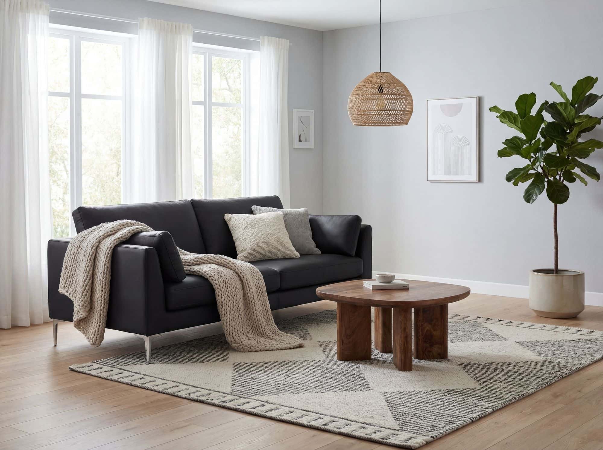 Couchtisch Mango Massivholz 60cm quadratisch - Handgefertigter Wohnzimmertisch aus Echtholz mit abgerundeten Kanten im modernen Design Handmade