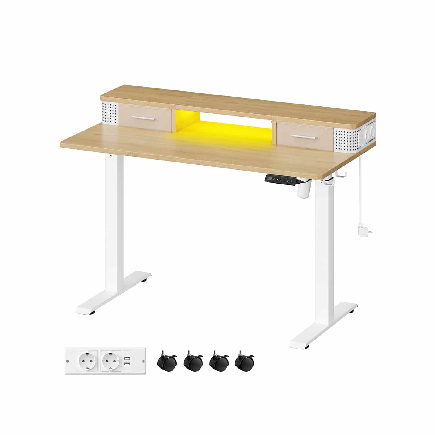 Schreibtisch höhenverstellbar und elektrisch 60 x 120 x (72-120) cm