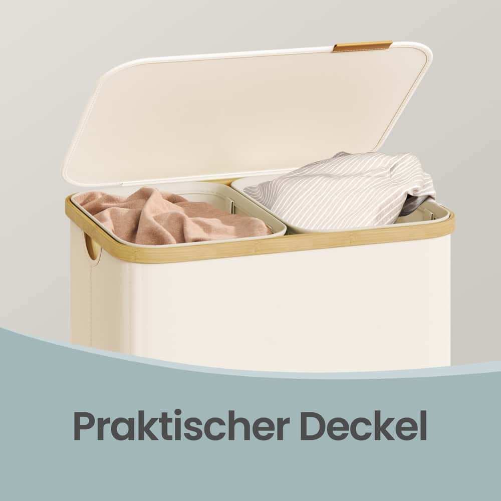 Wäschekorb mit Deckel, Wäschesammler, Wäschesortierer Wäschekorb mit Deckel, Wäschesammler, Wäschesortierer