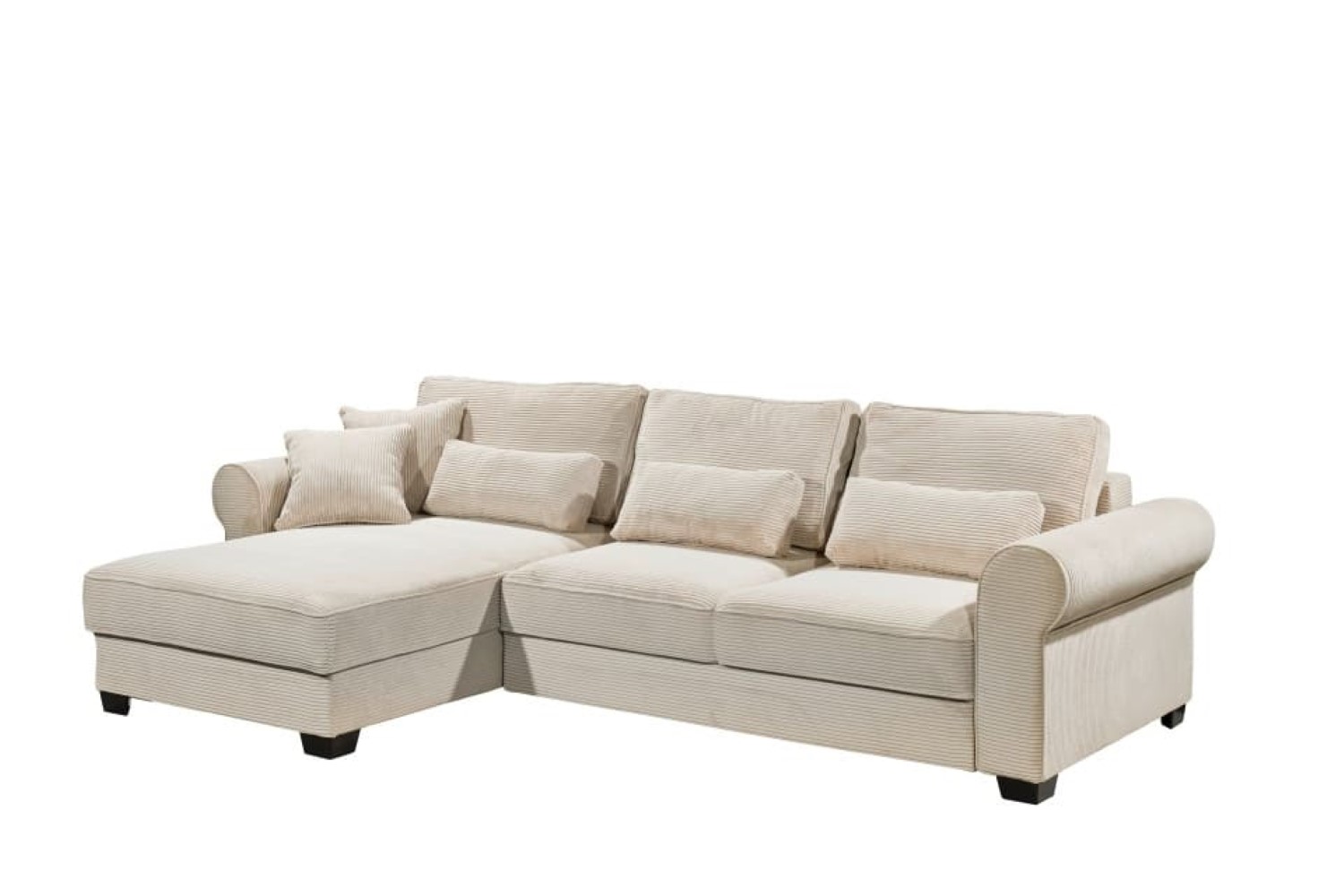 Ecksofa Angelina - Schlafsofa mit Bettkasten und Nosagfederung in Breitcord - ED Exciting Design Ecksofa Angelina - Schlafsofa mit Bettkasten und Nosagfederung in Breitcord - ED Exciting Design