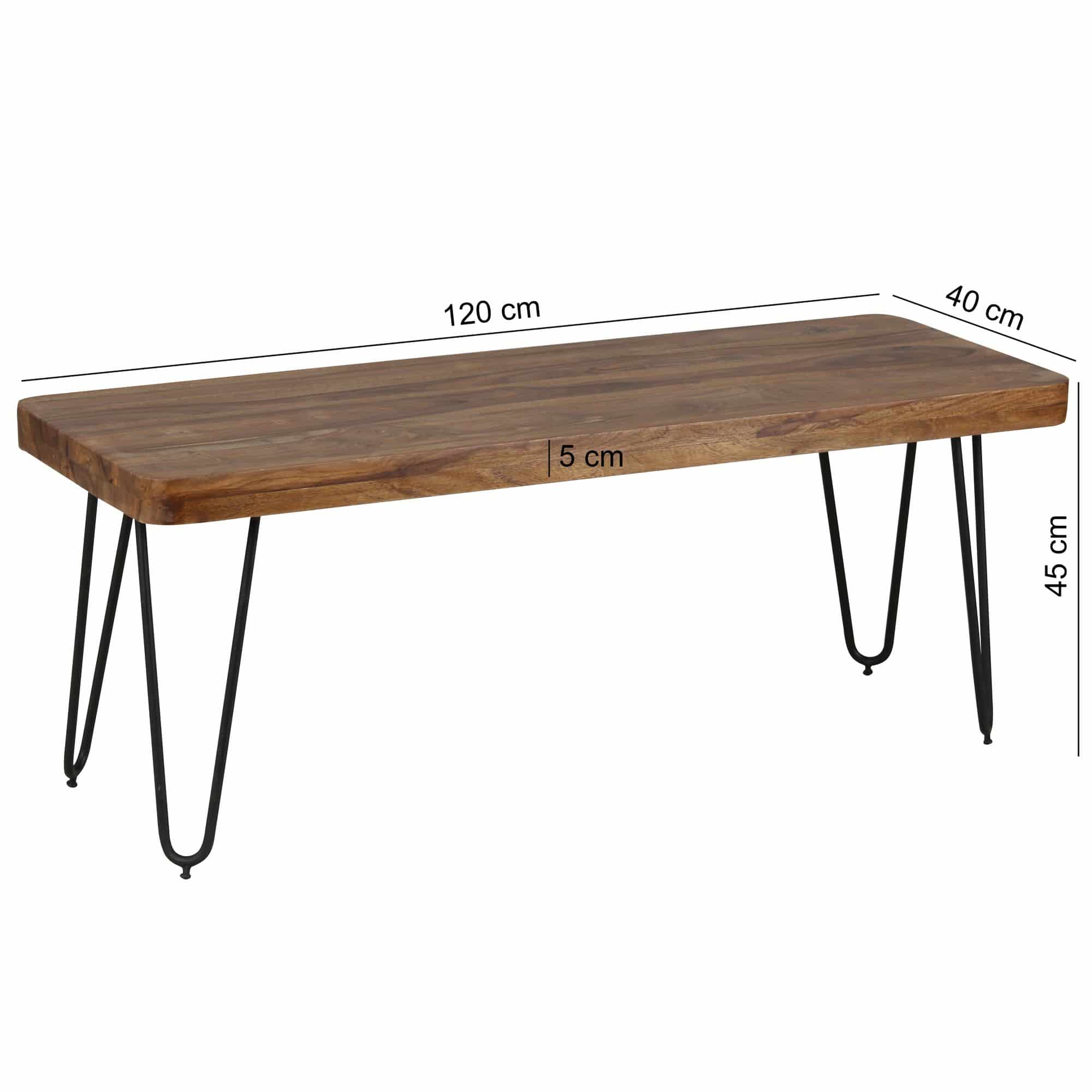 Esszimmer Sitzbank BAGLI Massiv-Holz Sheesham 120 x 45 x 40 cm Holz-Bank Natur-Produkt Küchenbank im Landhaus-Stil Esszimmer Sitzbank BAGLI Massiv-Holz Sheesham 120 x 45 x 40 cm Holz-Bank Natur-Produkt Küchenbank im Landhaus-Stil
